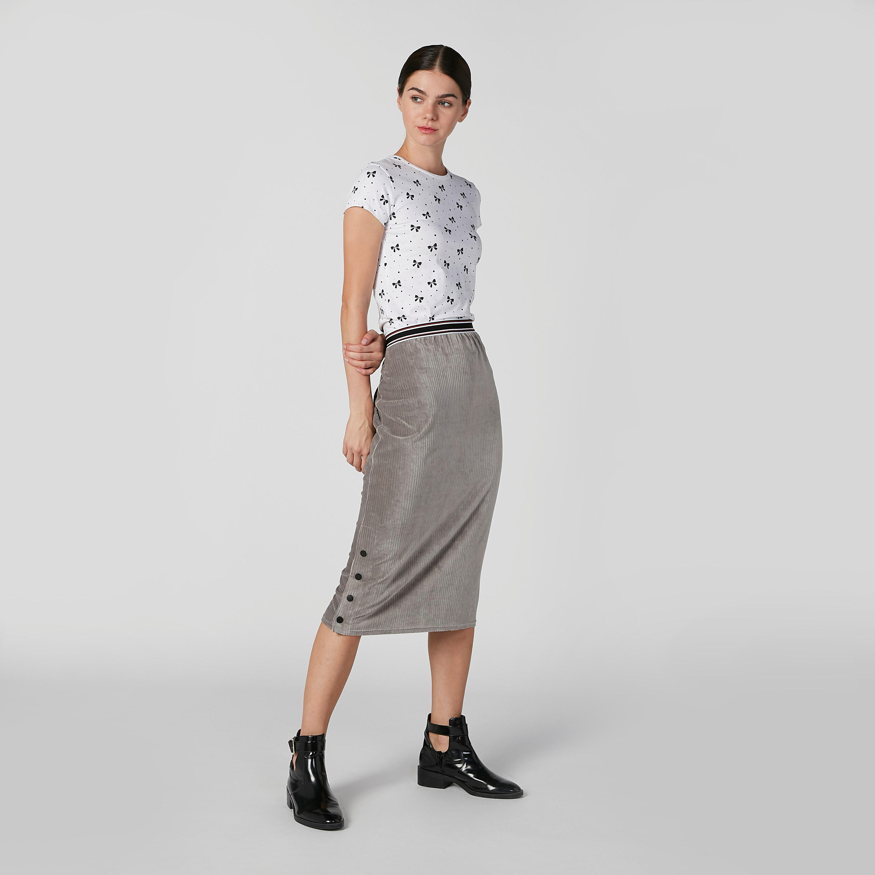 Printed T-shirt with Round Neck and Cap Sleeves-women-clothing-tshirts-image-2