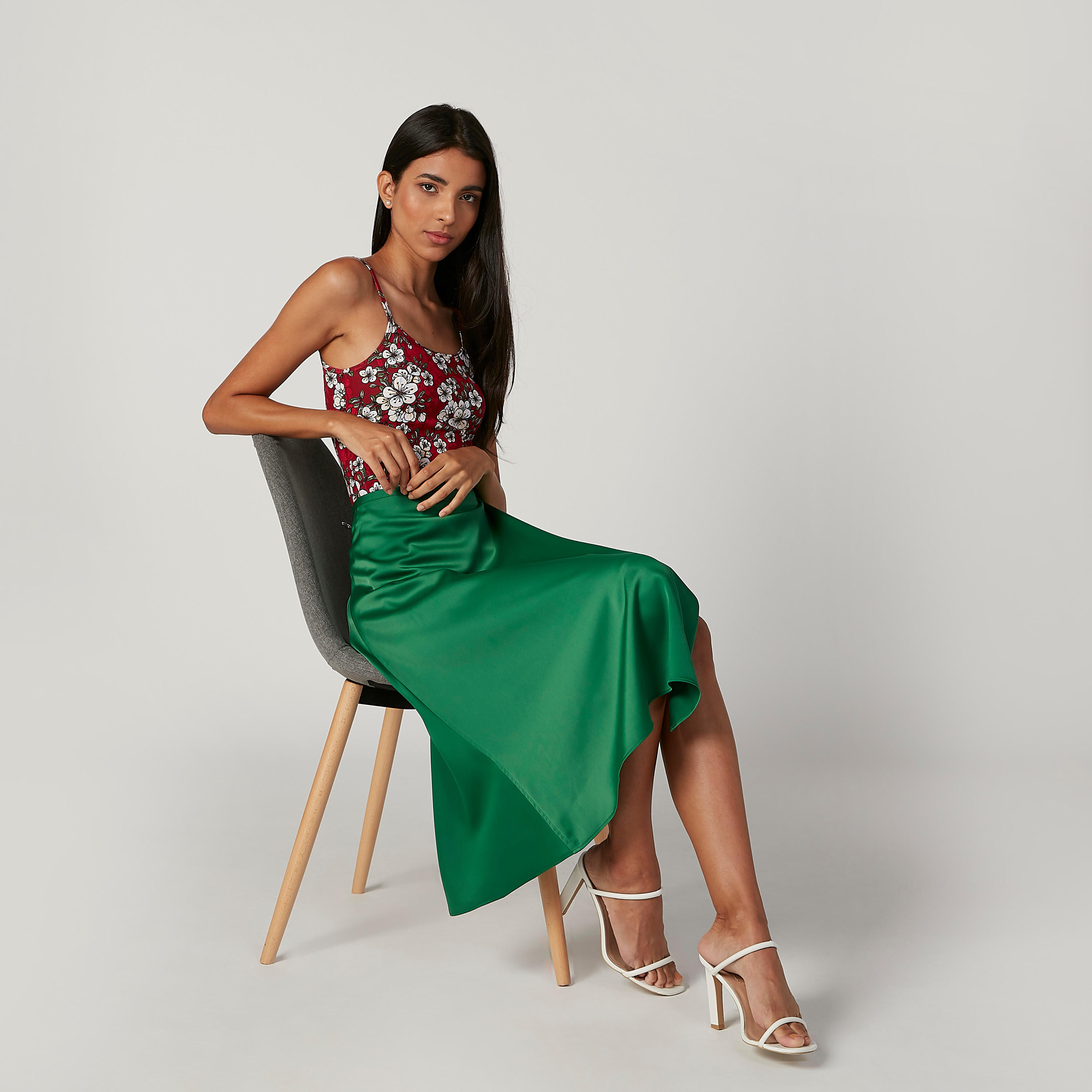 Floral Printed Camisole with Scoop Neck and Spaghetti Straps-women-clothing-shirtsandblouses-blouses-image-2