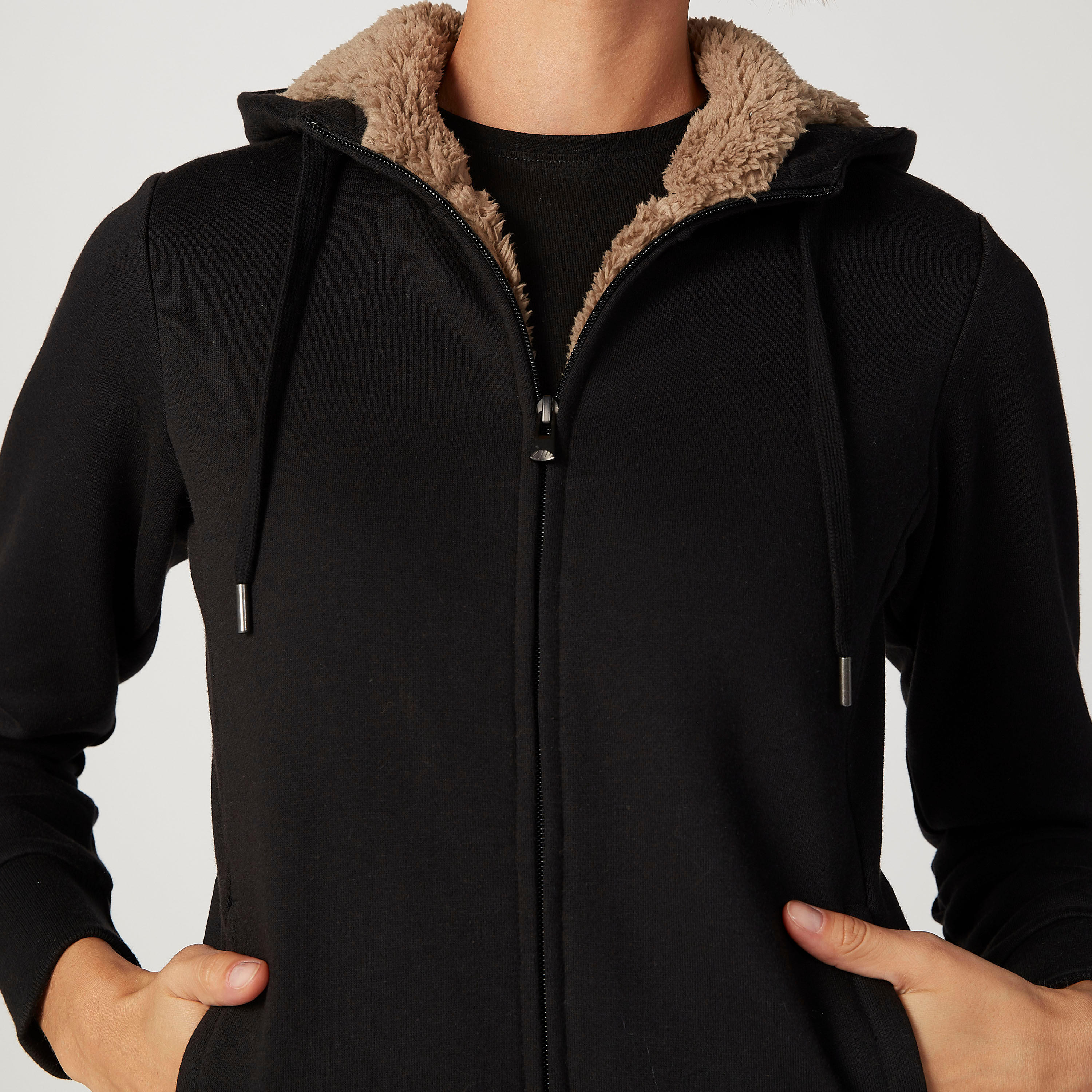 جاكيت سادة بقبعة وأكمام طويلة-women-winterwear-coatsandjackets-jackets-image-11