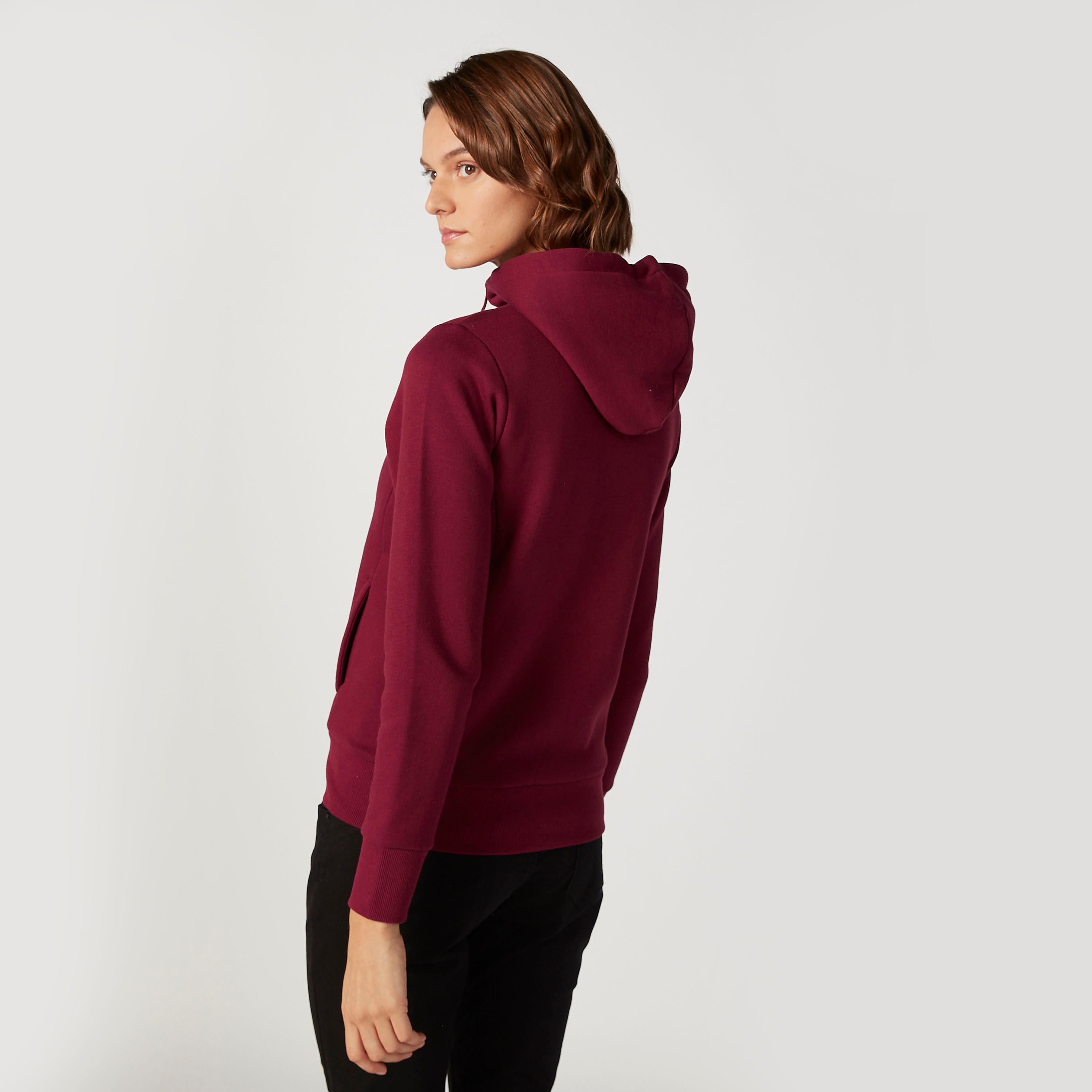 جاكيت سادة بقبعة وأكمام طويلة-women-winterwear-coatsandjackets-jackets-image-4