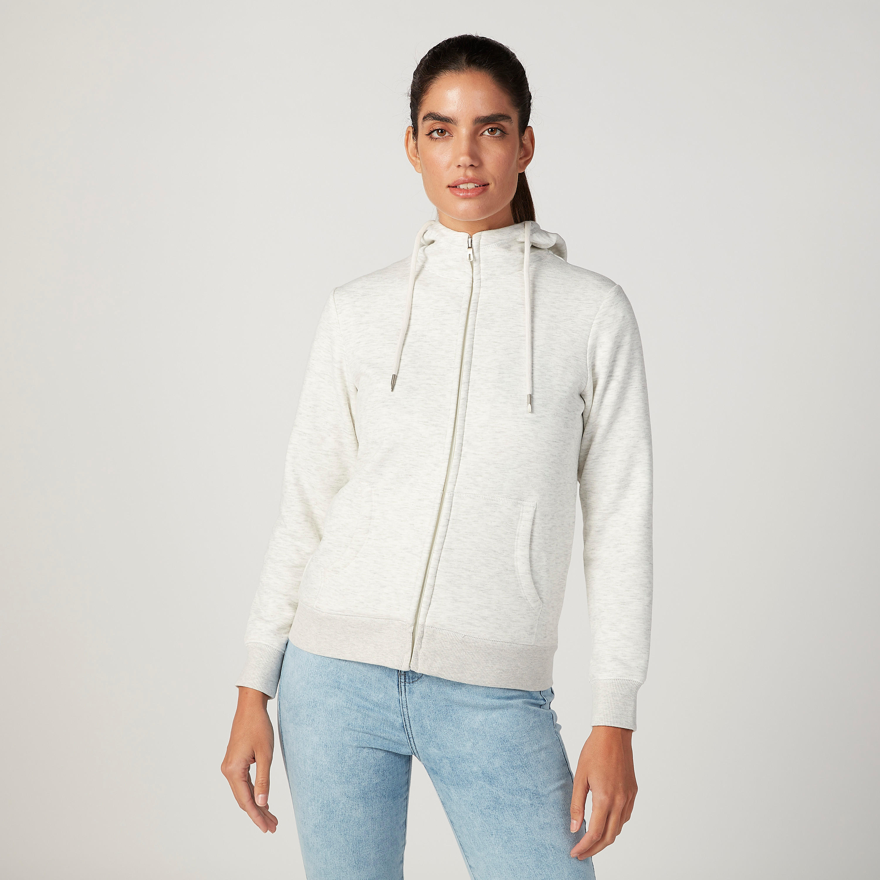 جاكيت سادة بقبعة وأكمام طويلة-women-winterwear-coatsandjackets-jackets-image-1