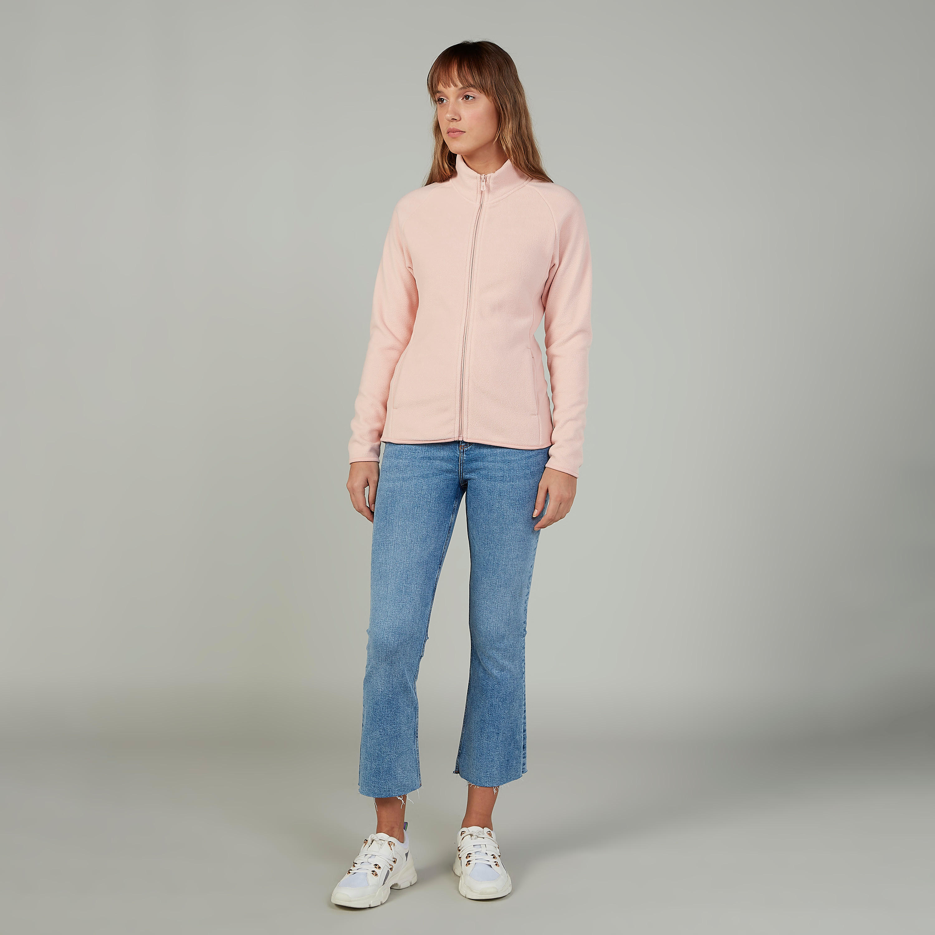 جاكيت بارز الملمس بأكمام طويلة وتفاصيل جيوب-women-winterwear-coatsandjackets-jackets-image-2