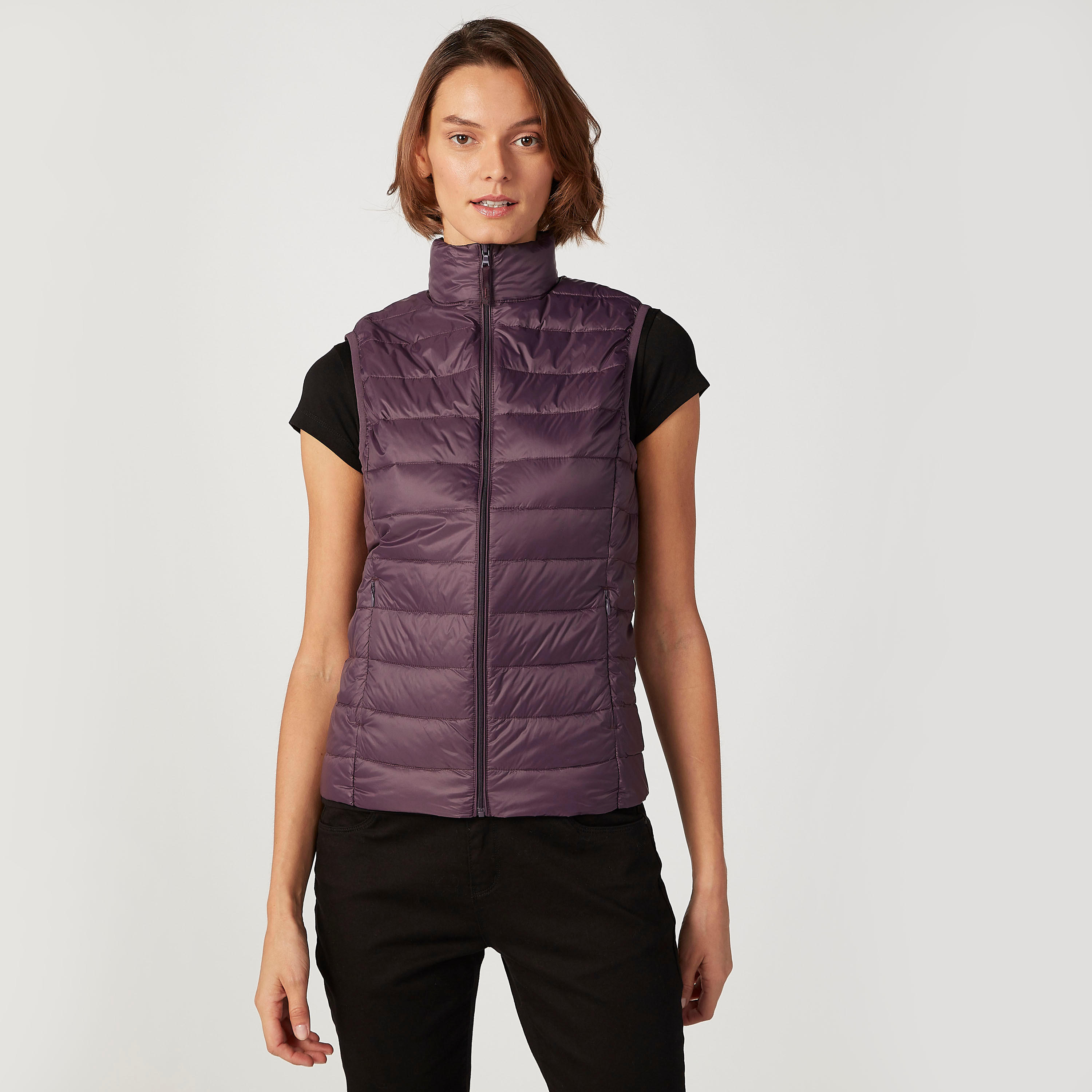 Plain Gilet Jacket with High Neck-women-winterwear-coatsandjackets-jackets-image-1