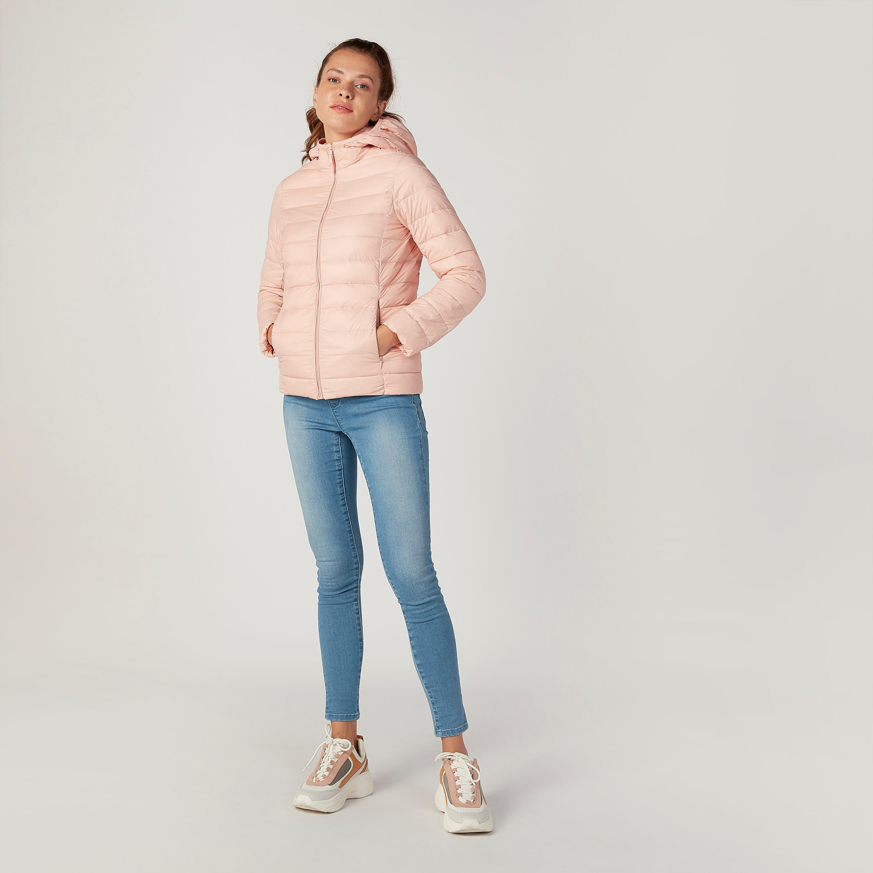 جاكيت جيليه سادة بأكمام طويلة وتفاصيل جيوب-women-winterwear-coatsandjackets-jackets-image-2