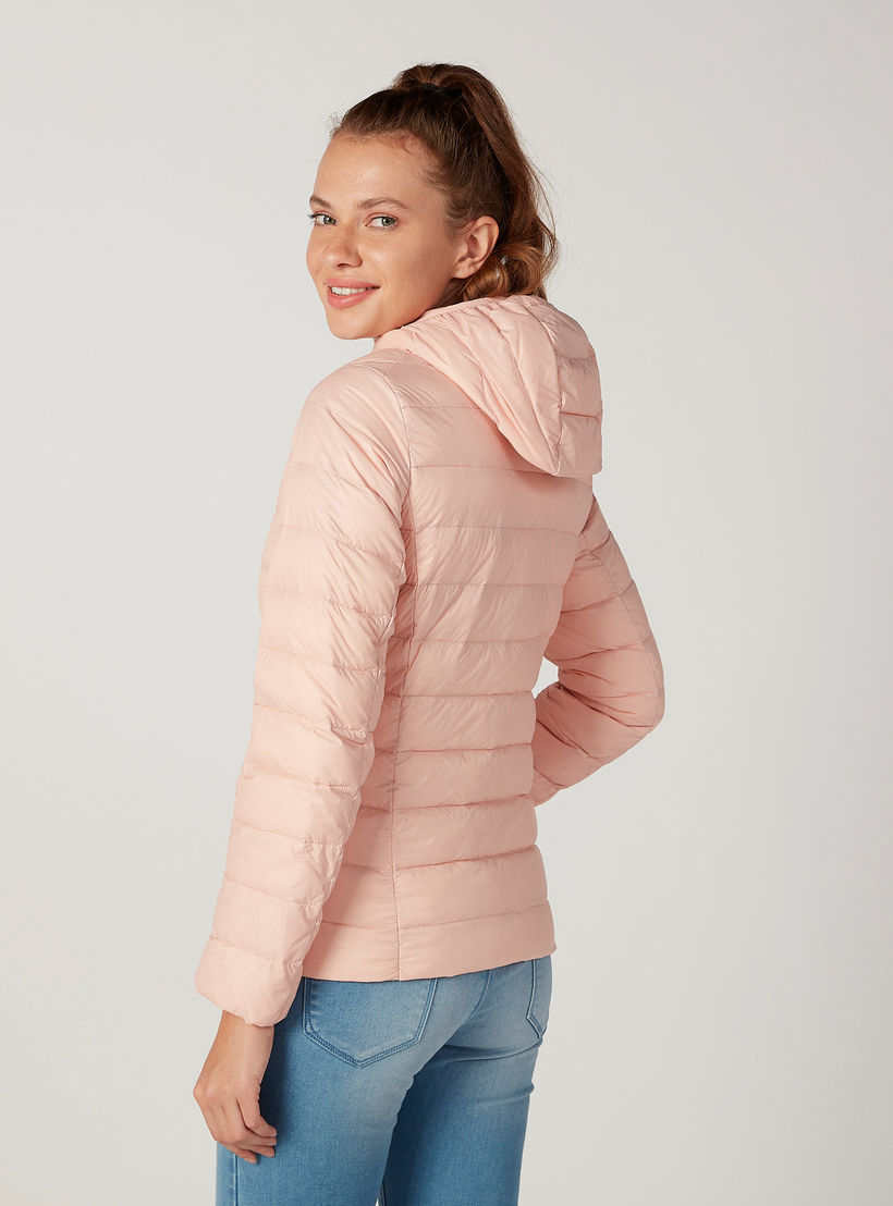جاكيت جيليه سادة بأكمام طويلة وتفاصيل جيوب-women-winterwear-coatsandjackets-jackets-image-4