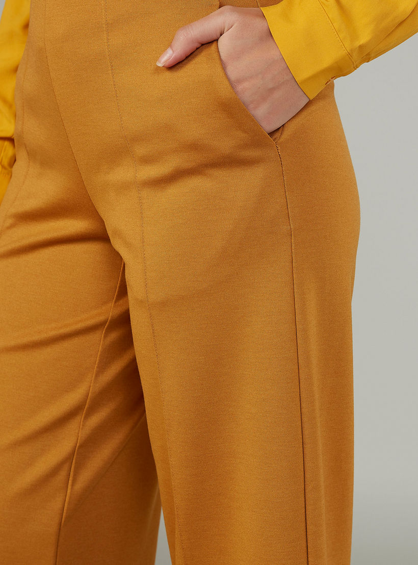 Plain Flexi Waist Culottes with Pocket Detail-women-clothing-bottoms-trousers-image-3