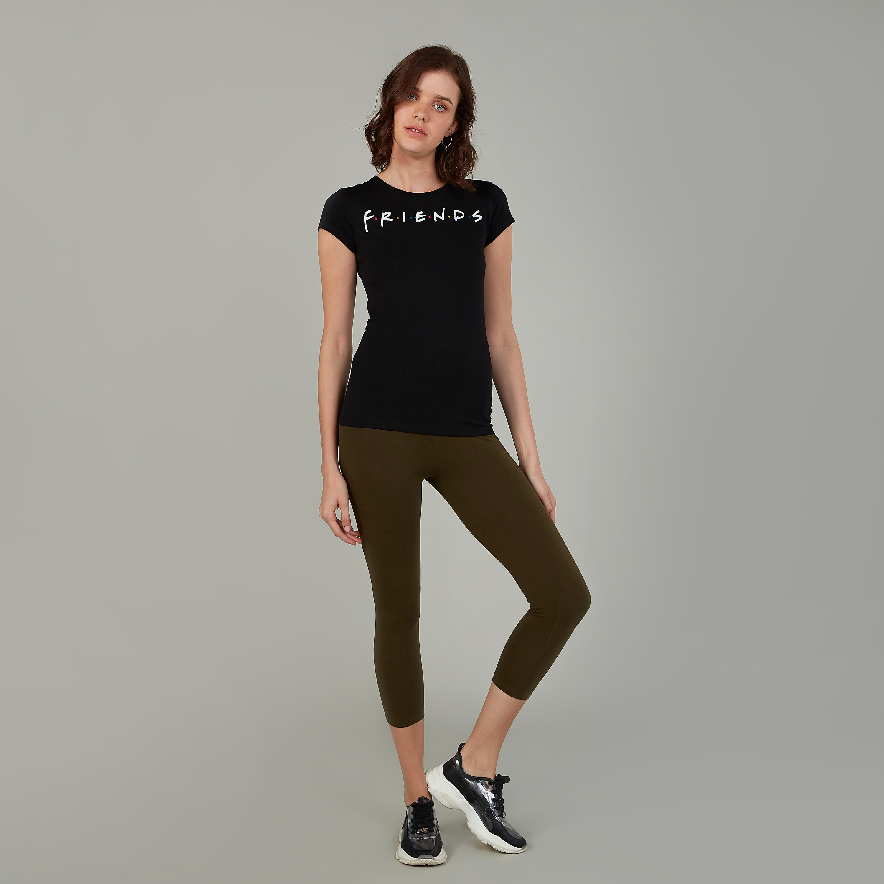 بنطلون ليقنز 3/4 سادة بخصر مطّاطي-women-clothing-bottoms-leggings-image-2