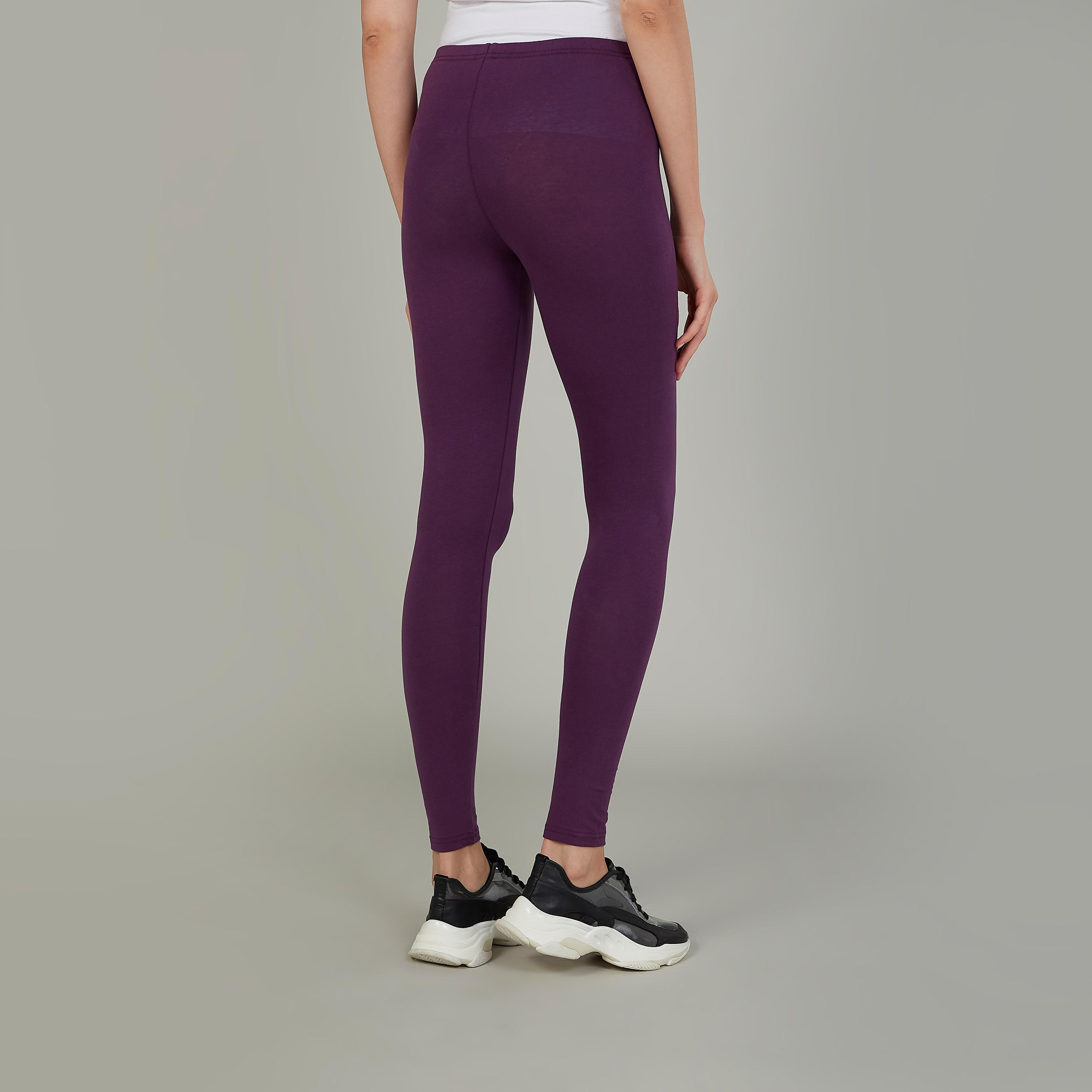 Plain Leggings with Elasticised Waistband-women-clothing-bottoms-leggings-image-3