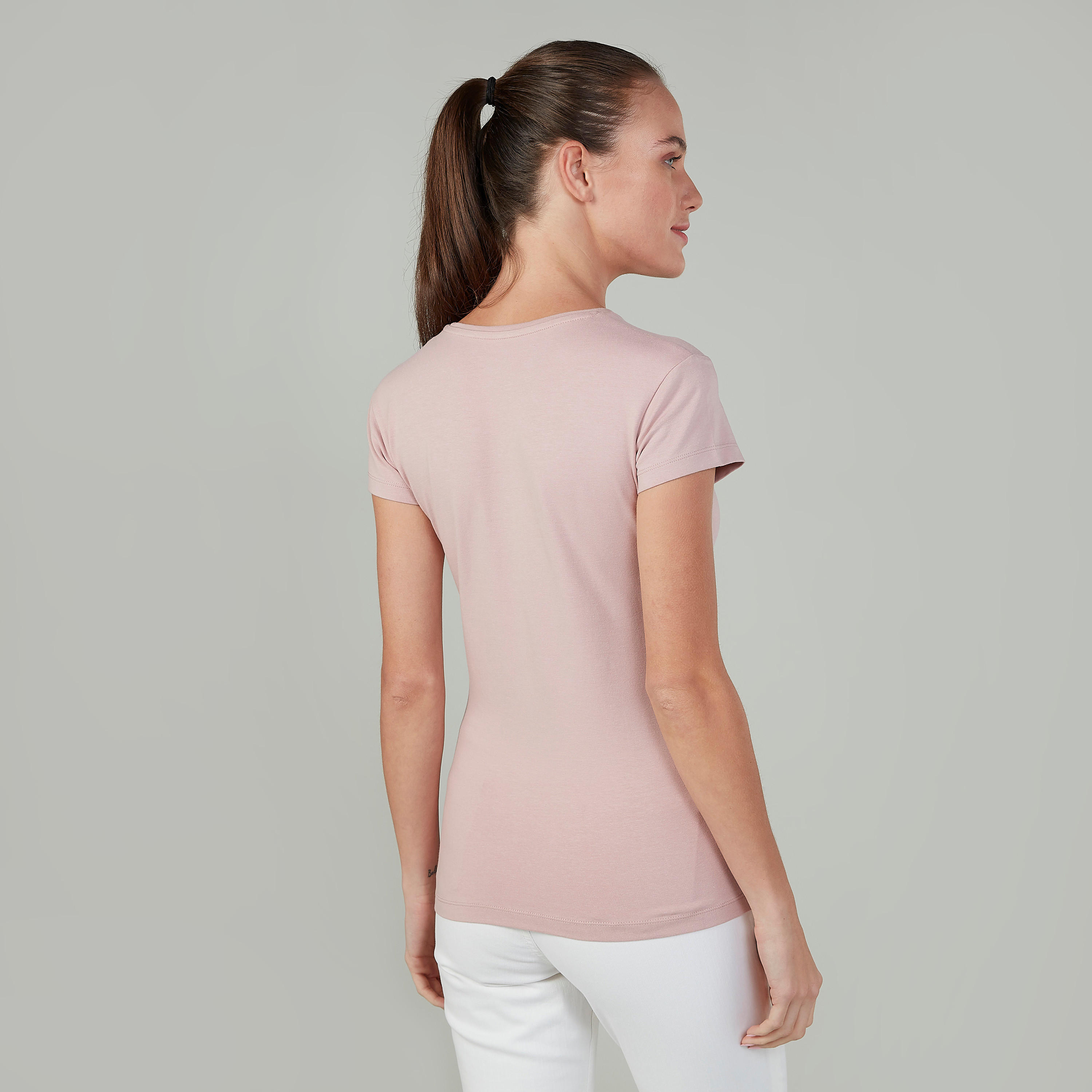 تيشيرت سادة بياقة مستديرة وأكمام قصيرة-women-clothing-tshirts-image-3