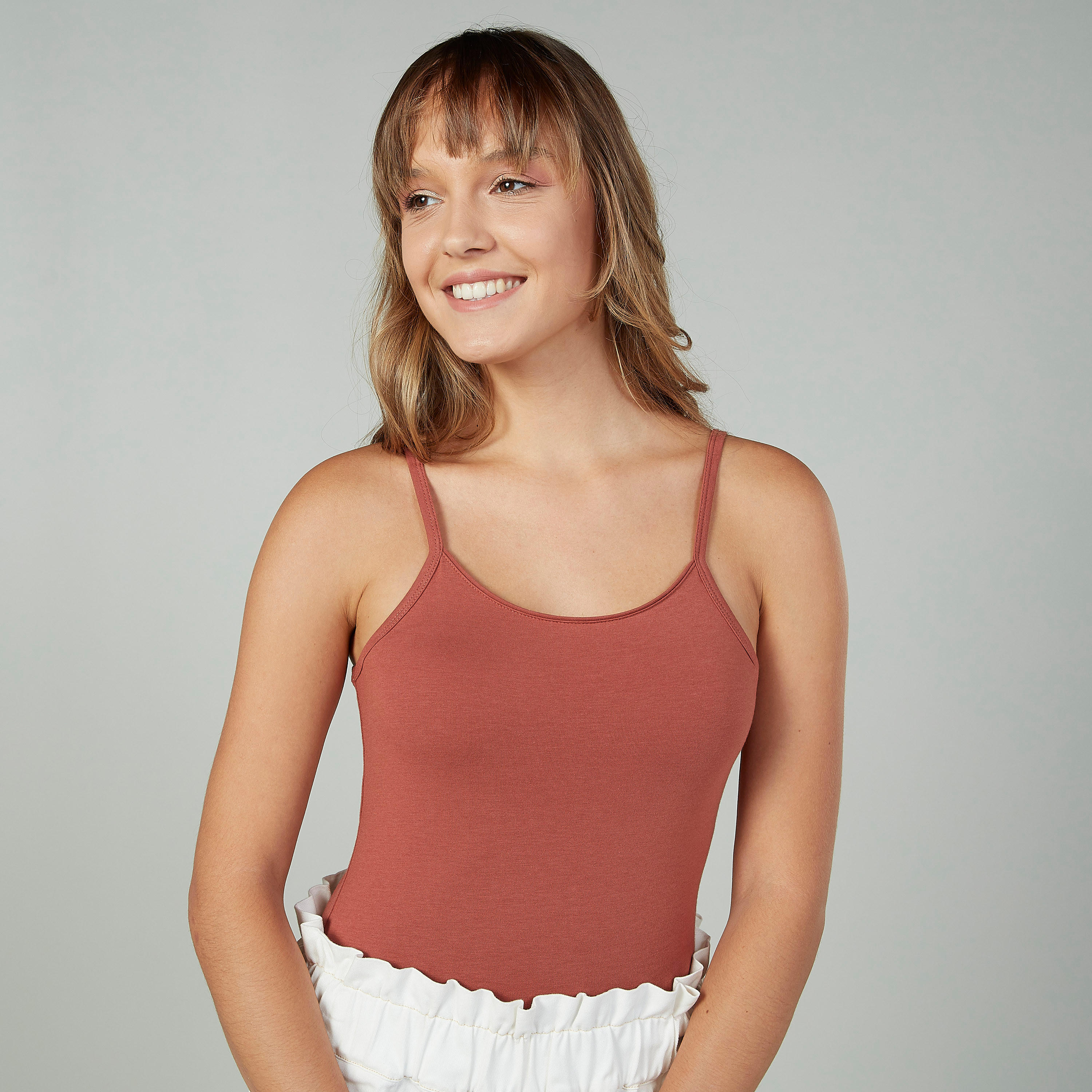 Plain Vest with Scoop Neck and Spaghetti Straps-women-clothing-tshirts-image-3
