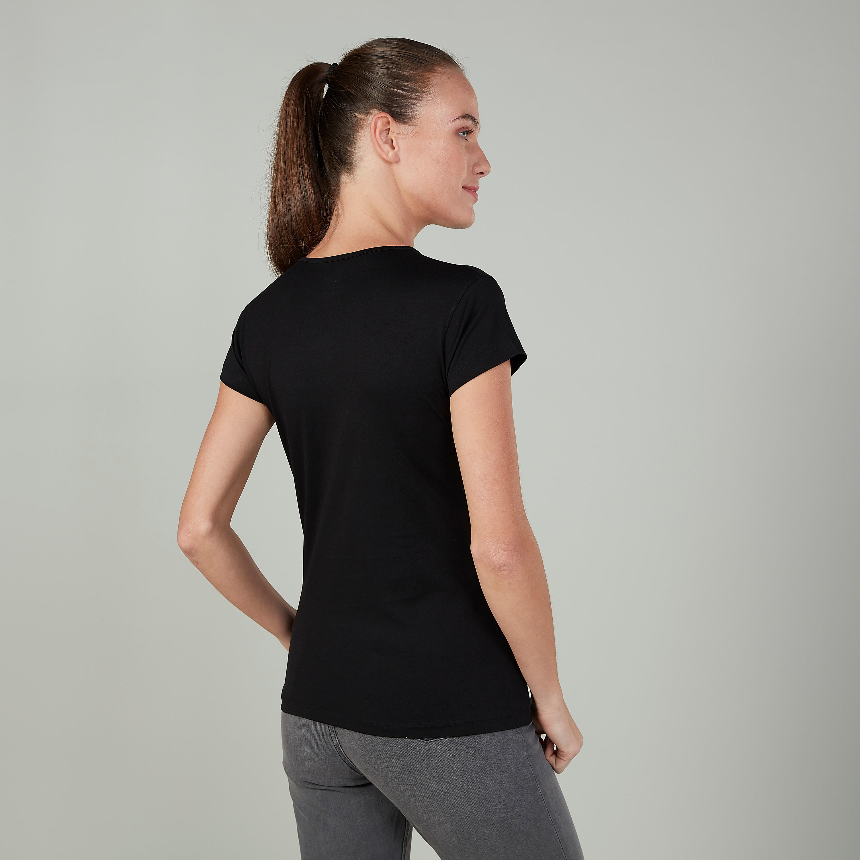 Sustainable Slim Fit Printed Crew NeckT-shirt with Cap Sleeves-women-clothing-tshirts-image-4