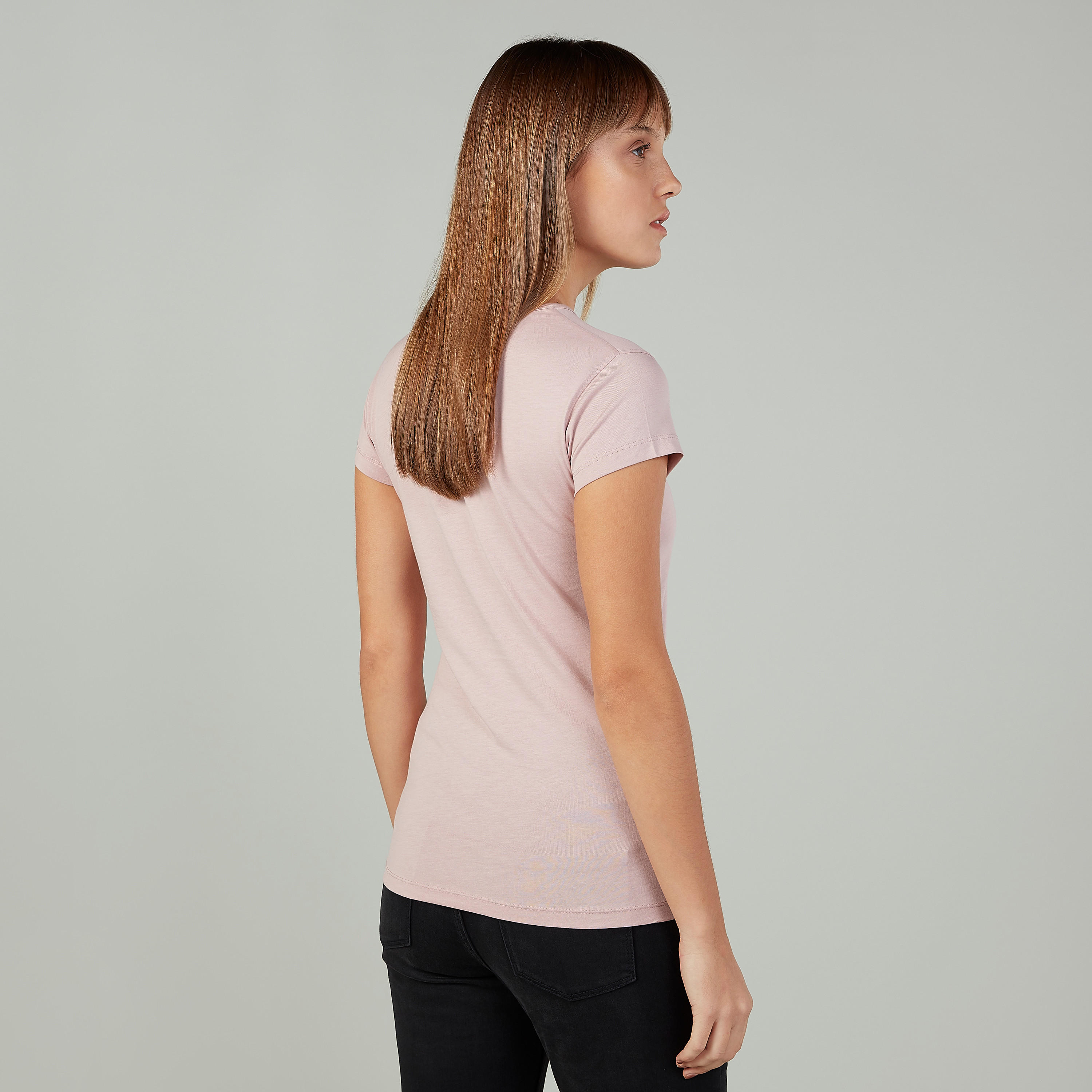 Slim Fit Printed T-shirt with Crew Neck and Cap Sleeves-women-clothing-tshirts-image-4