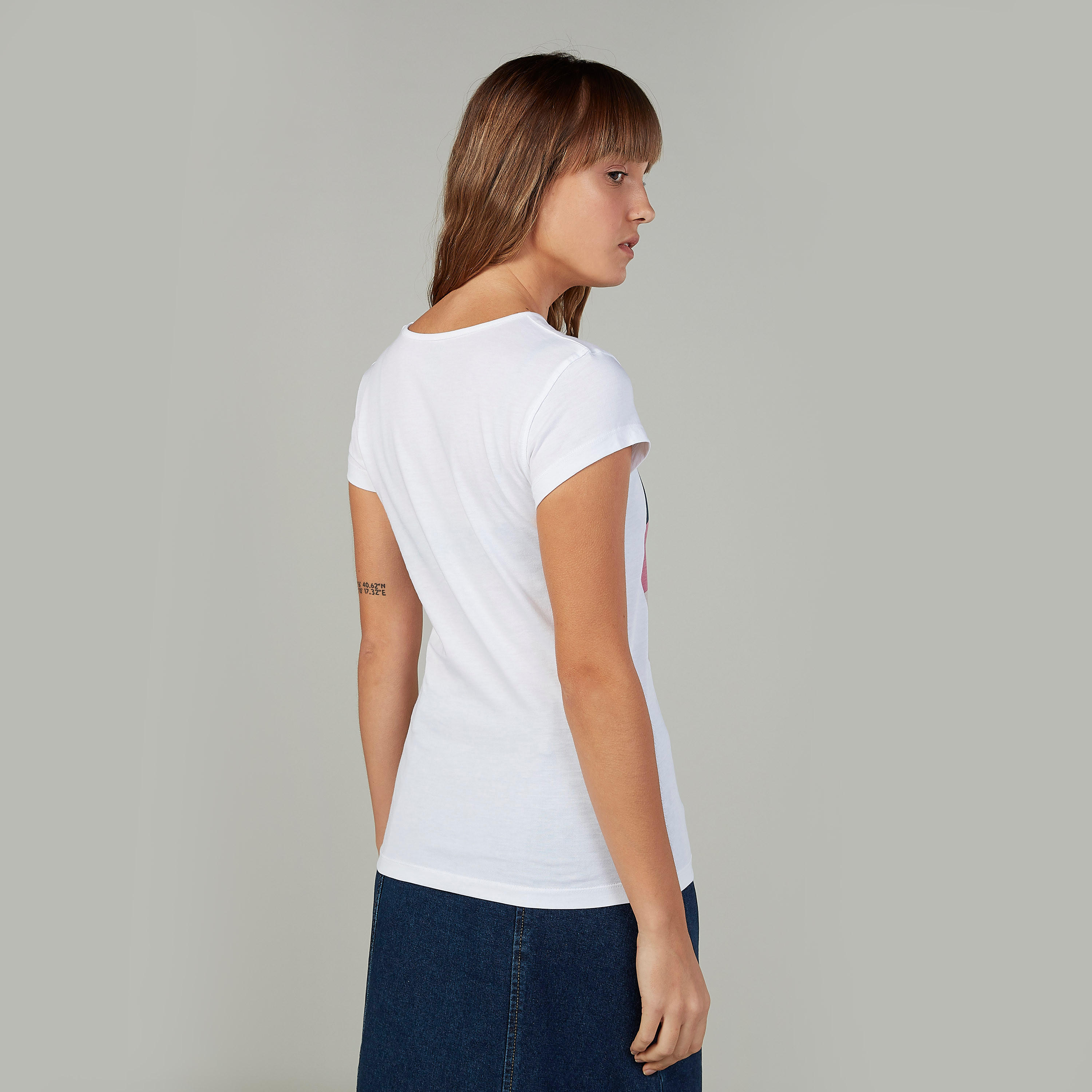 Printed Round Neck T-shirt with Cap Sleeves-women-clothing-tshirts-image-4