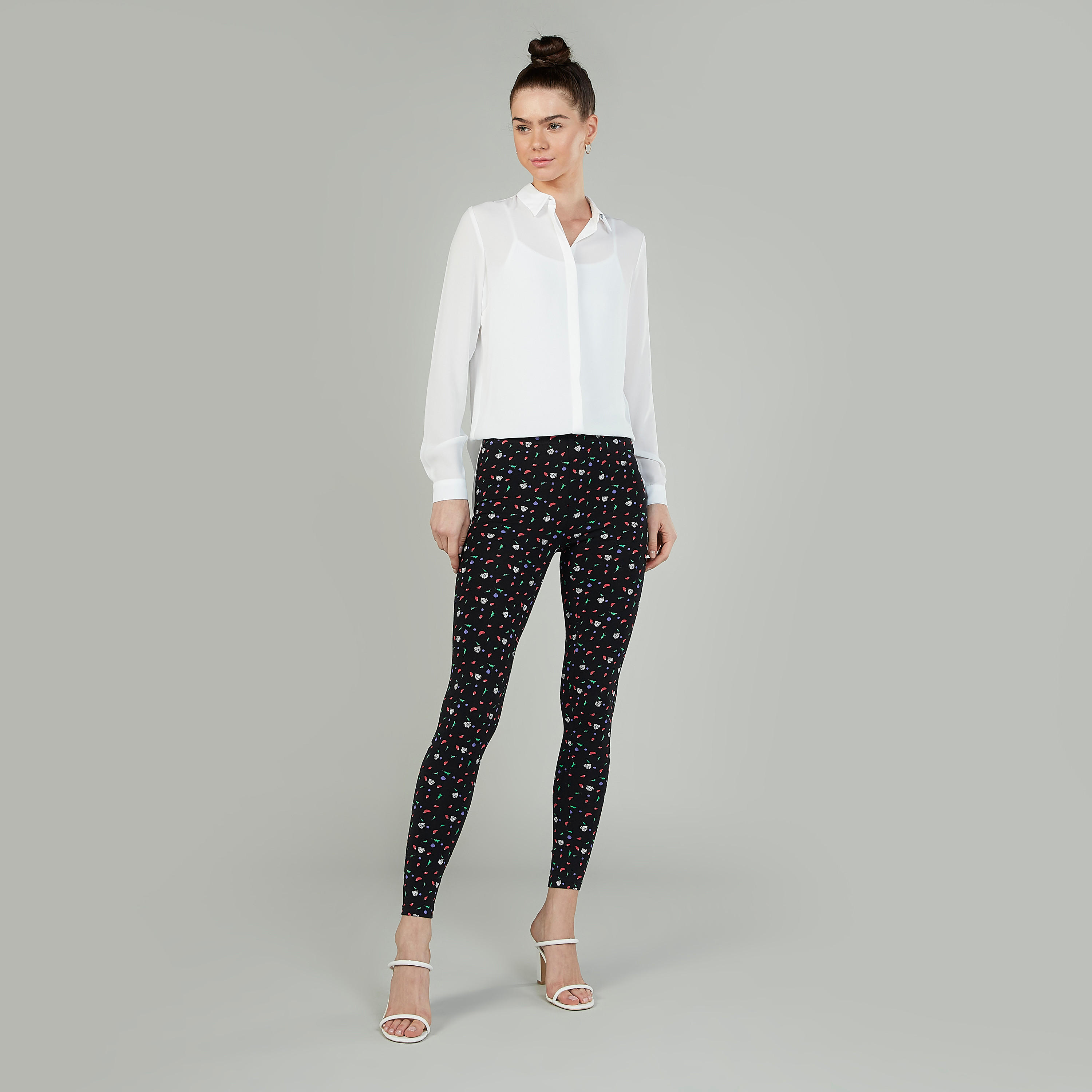 Printed Leggings with Elasticised Waistband-women-clothing-bottoms-leggings-image-2