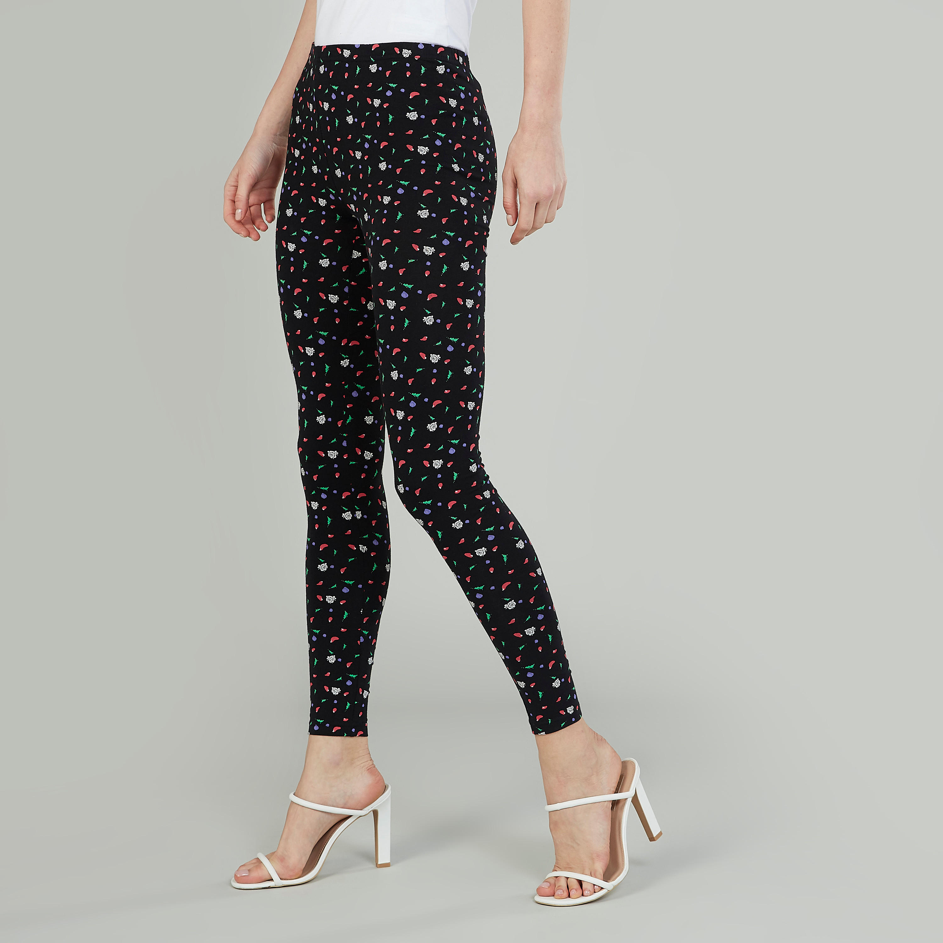 Printed Leggings with Elasticised Waistband-women-clothing-bottoms-leggings-image-4