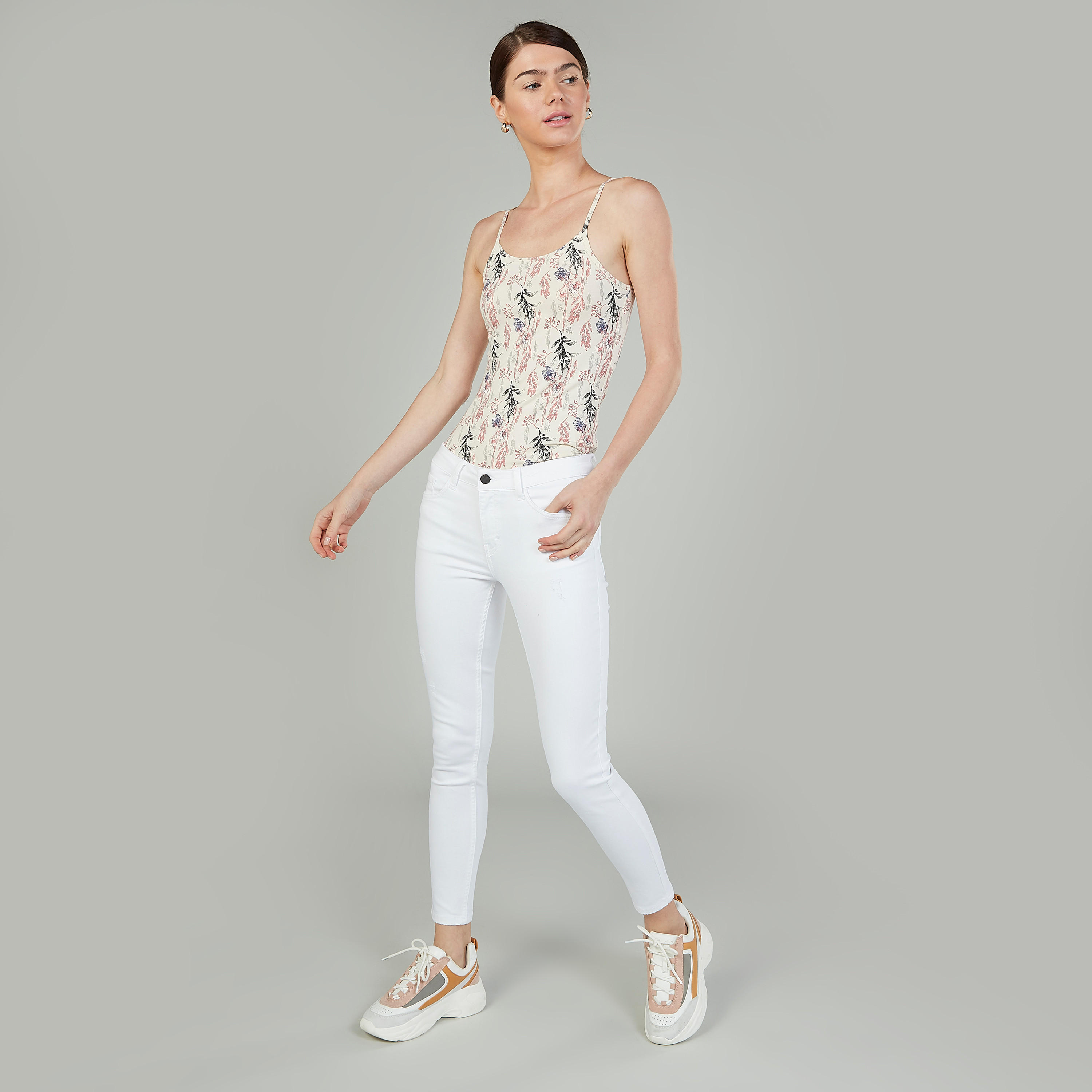 Printed Sleeveless Camisole with Scoop Neck-women-clothing-tshirts-image-2