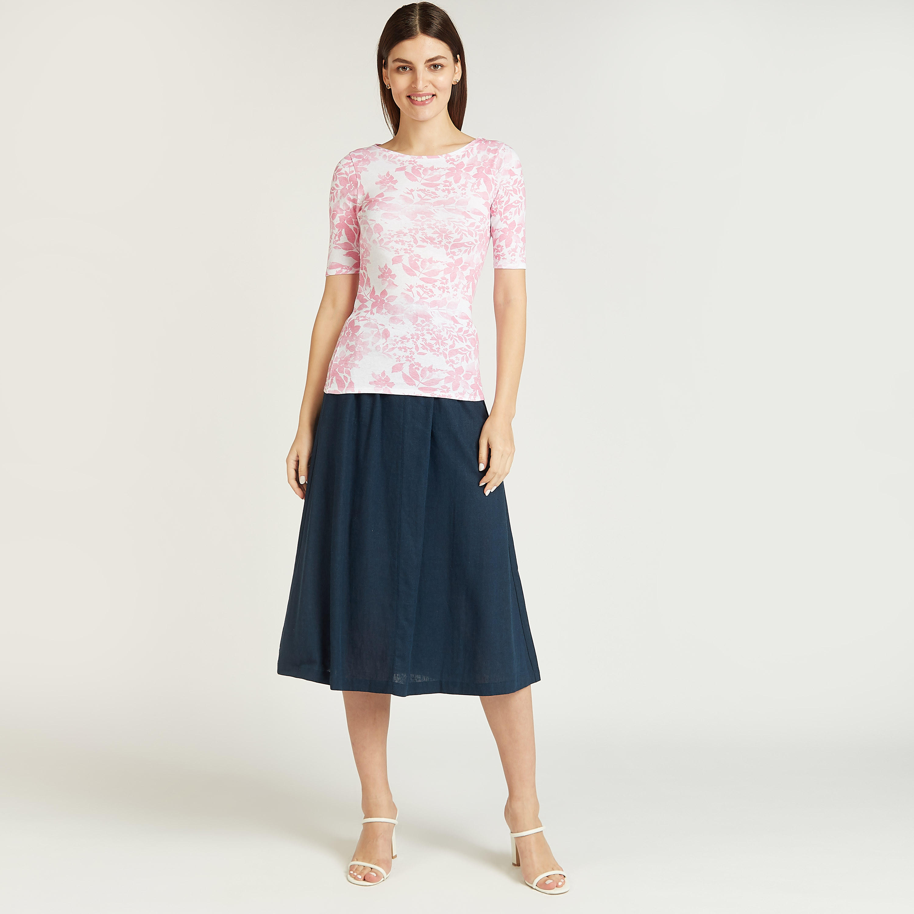 تيشيرت بياقة مستديرة وأكمام قصيرة وطبعات-women-clothing-tshirts-image-2
