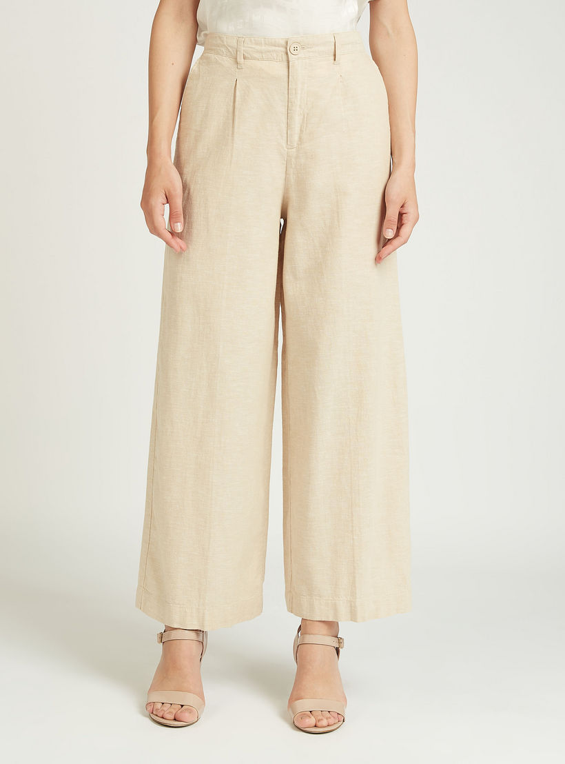Full Length Solid Palazzo Pant with Pocket Detail-women-clothing-bottoms-trousers-image-1