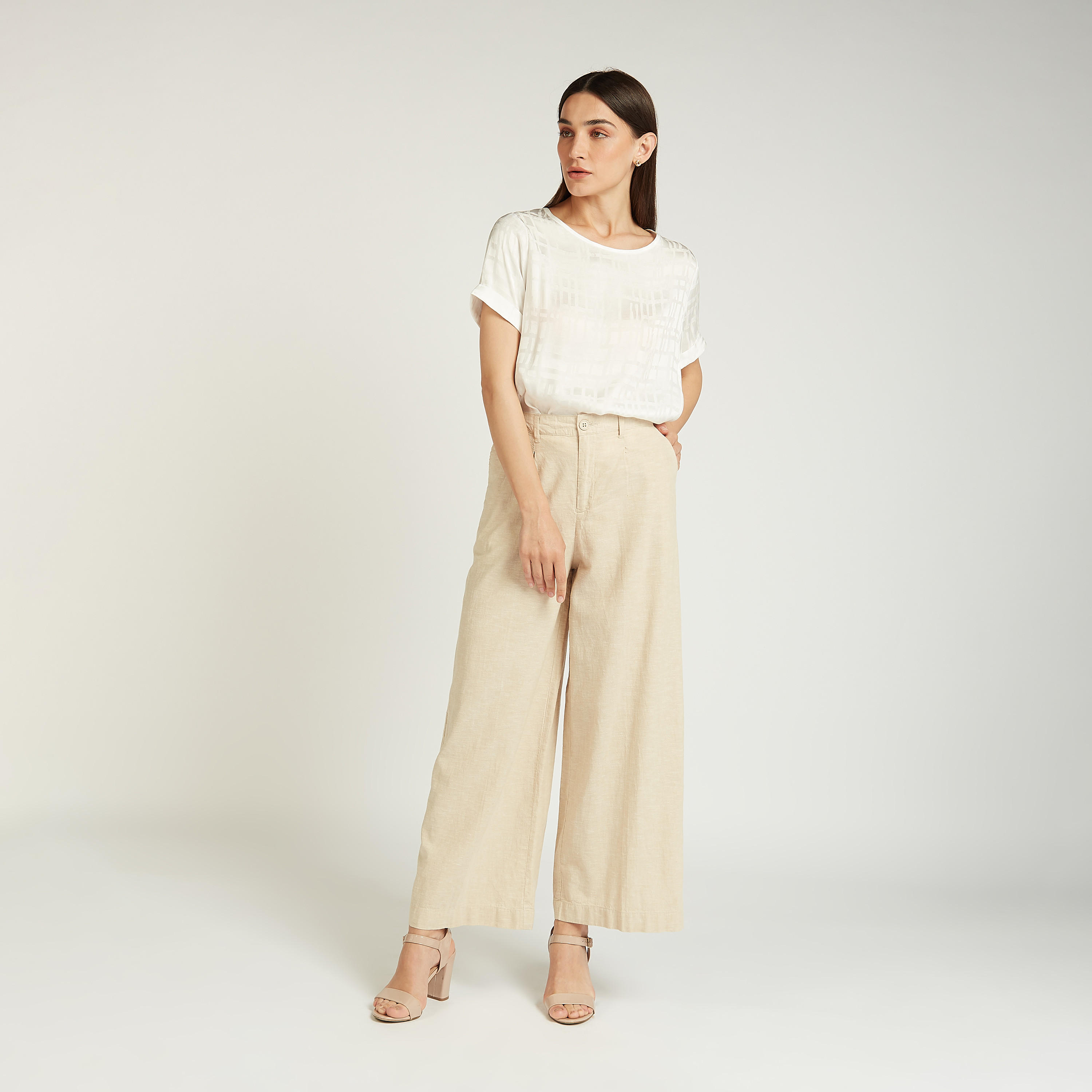 Full Length Solid Palazzo Pant with Pocket Detail-women-clothing-bottoms-trousers-image-2