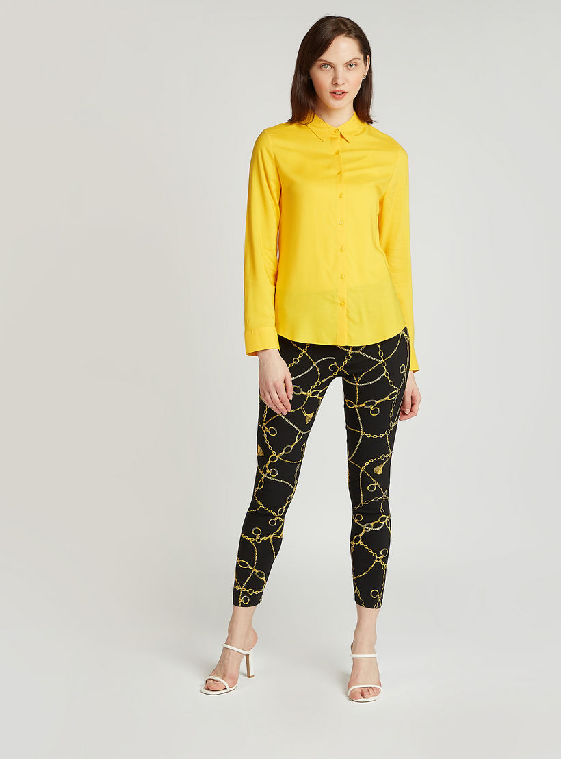 قميص سادة بياقة عاديّة وأكمام طويلة-women-clothing-shirtsandblouses-shirts-image-3