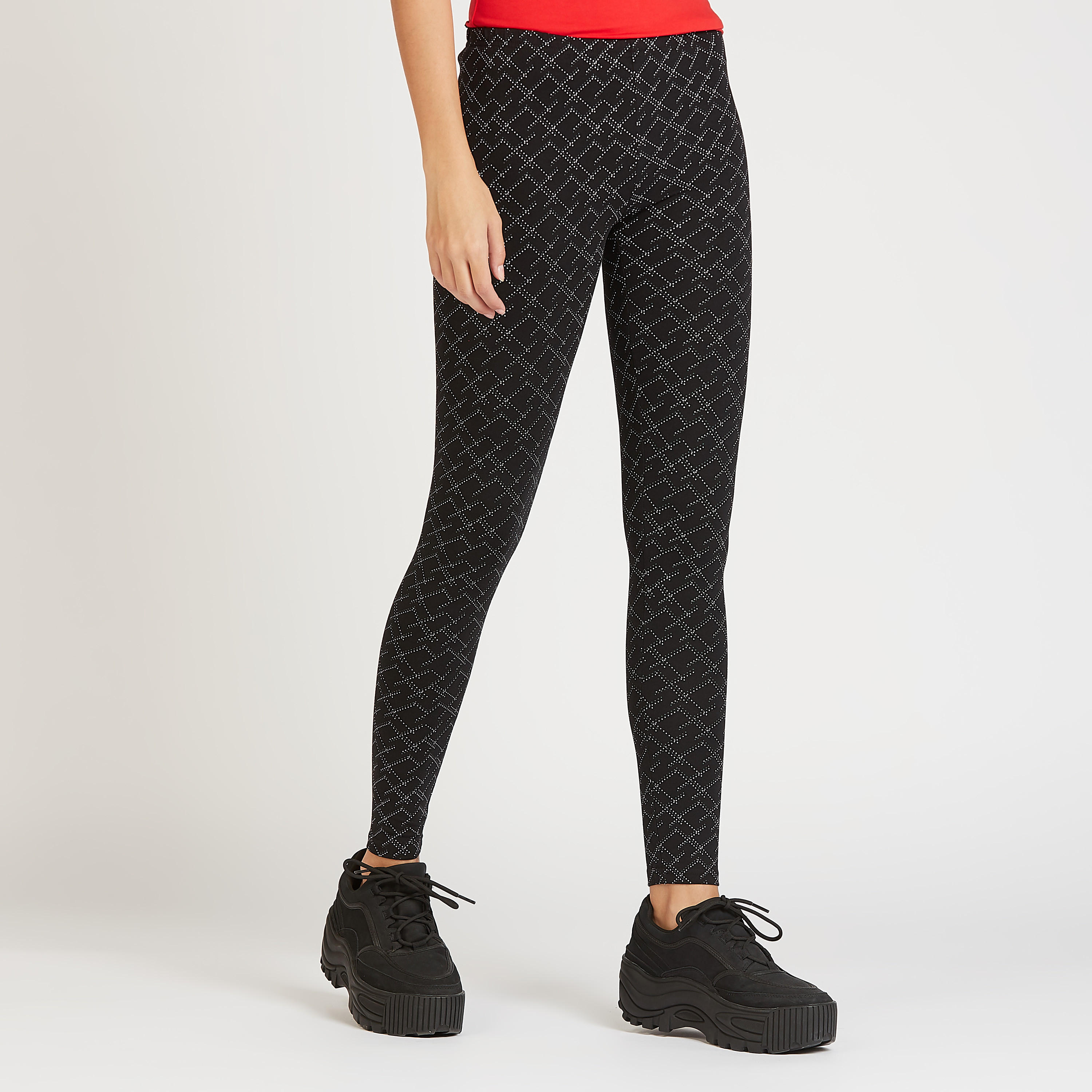 بنطلون ليقنز بخصر مطّاطي وطبعات-women-clothing-bottoms-leggings-image-1