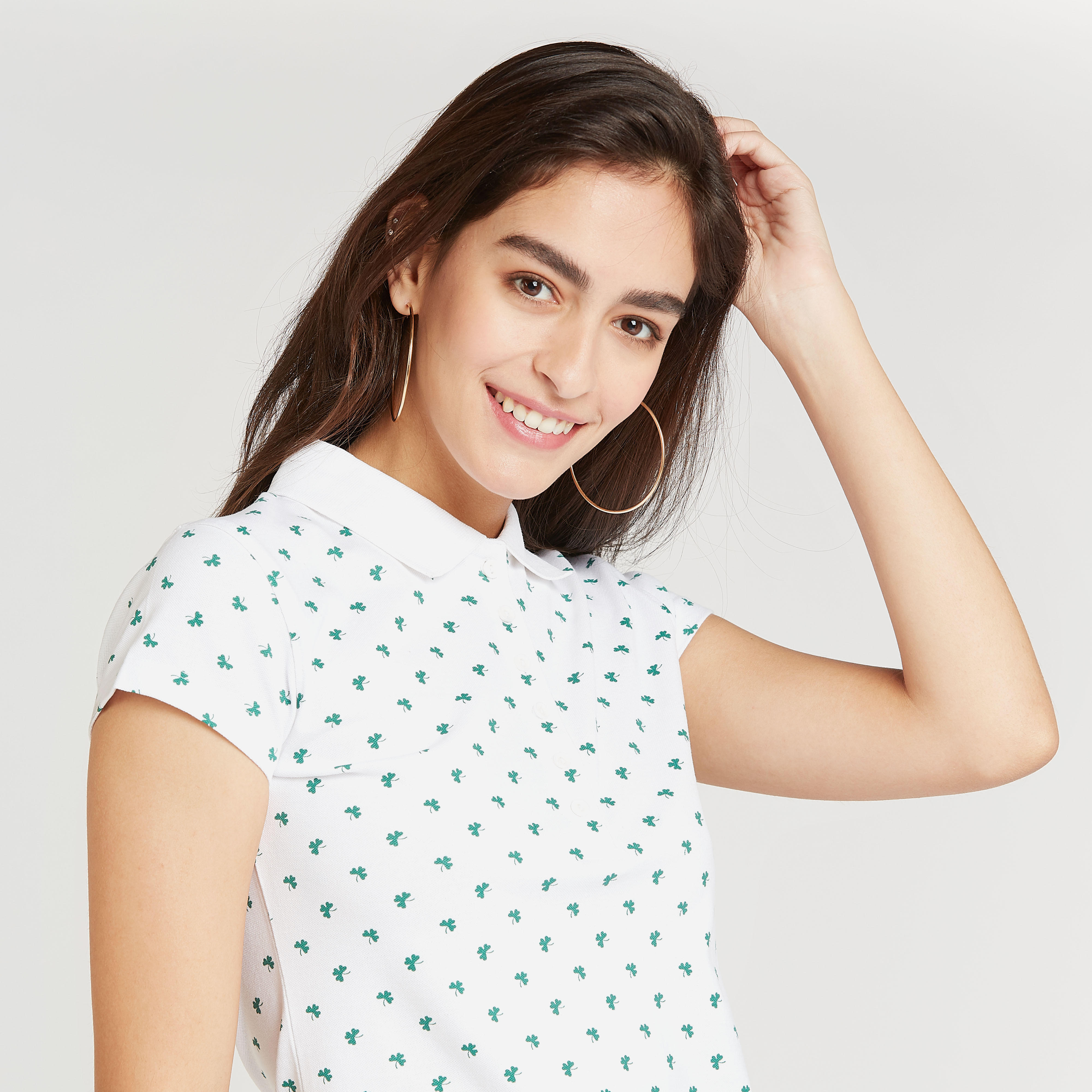 تيشيرت بولو بأكمام كاب وطبعات-women-clothing-tshirts-image-3
