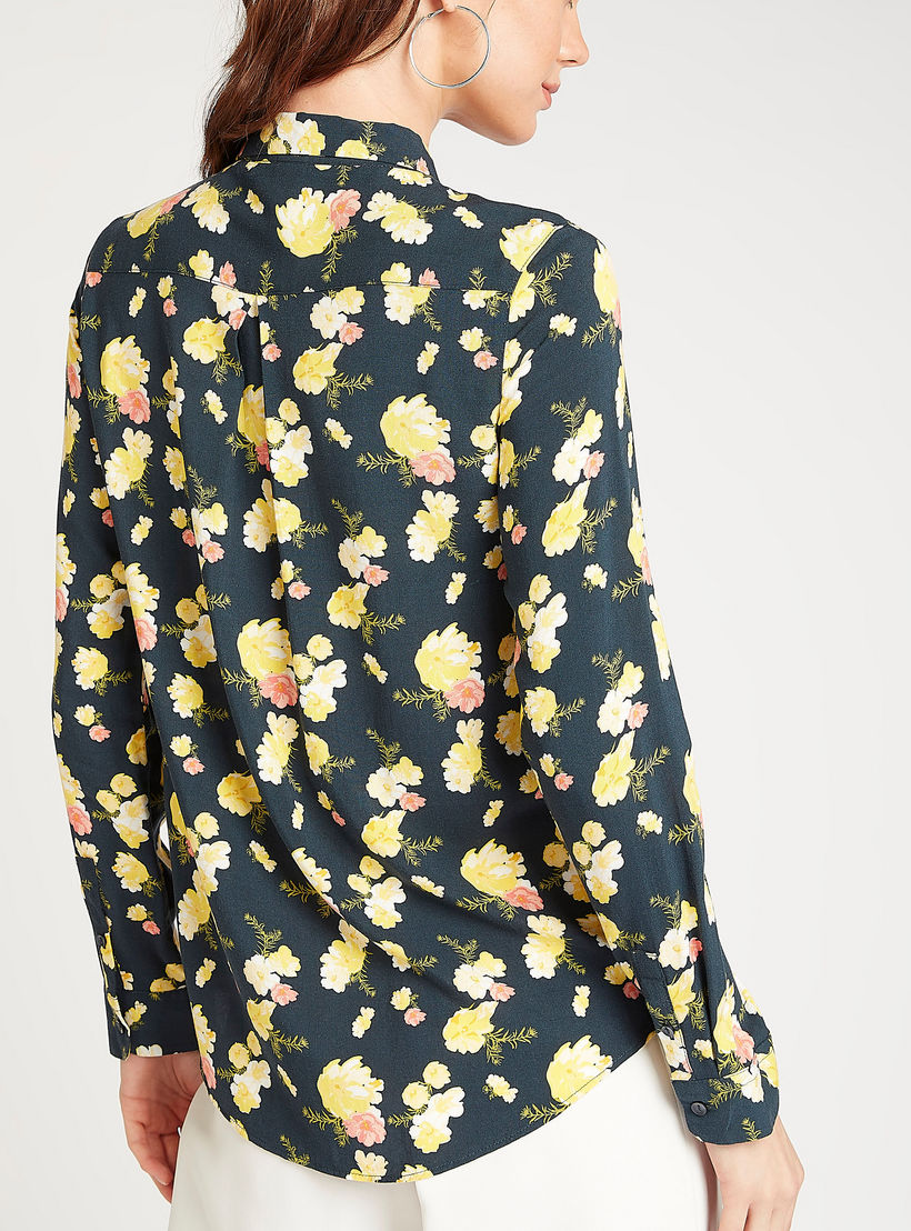 قميص مستدام بياقة عادية وأكمام طويلة وطبعات-women-clothing-shirtsandblouses-shirts-image-2