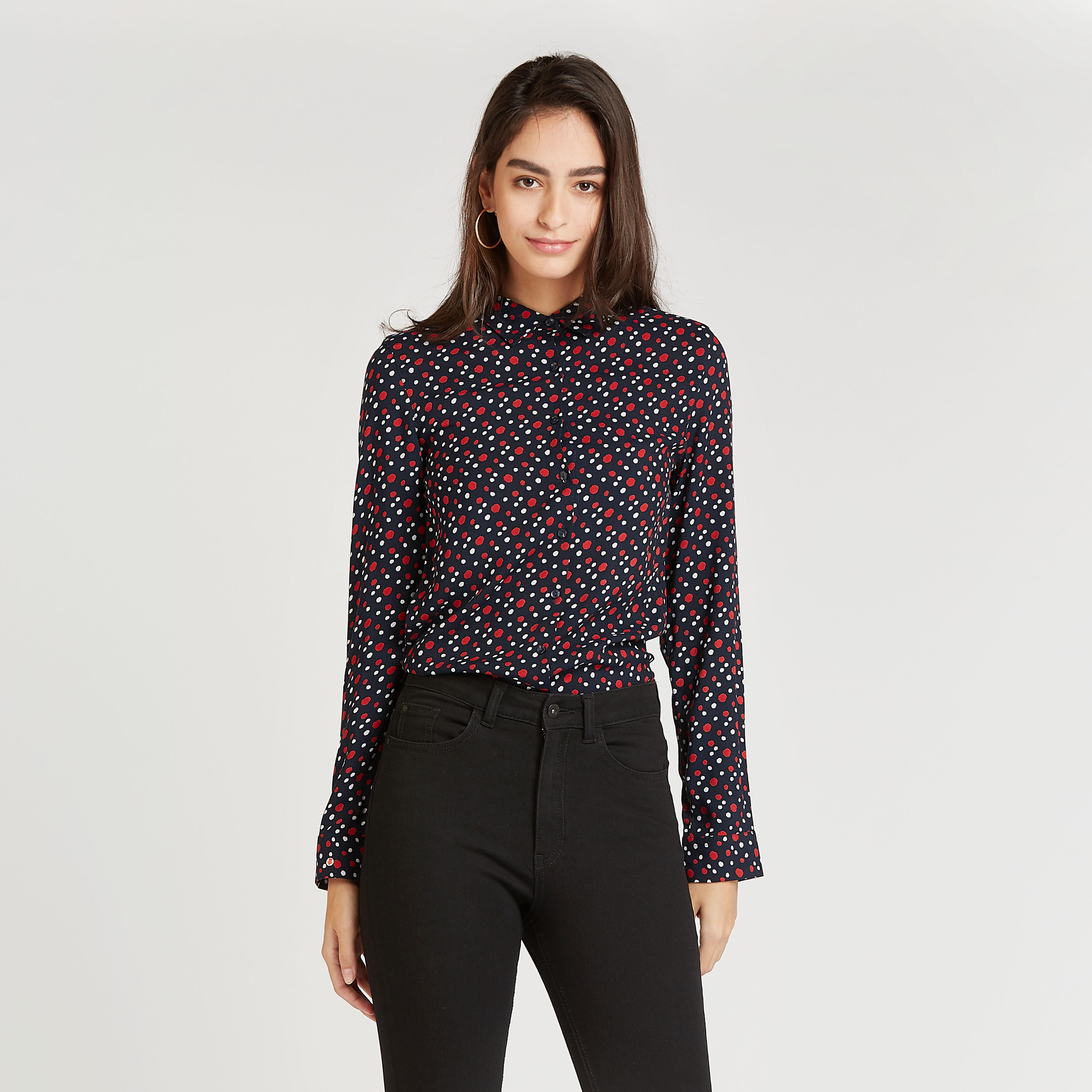 قميص بياقة عاديّة وأكمام طويلة وطبعات-women-clothing-shirtsandblouses-shirts-image-1