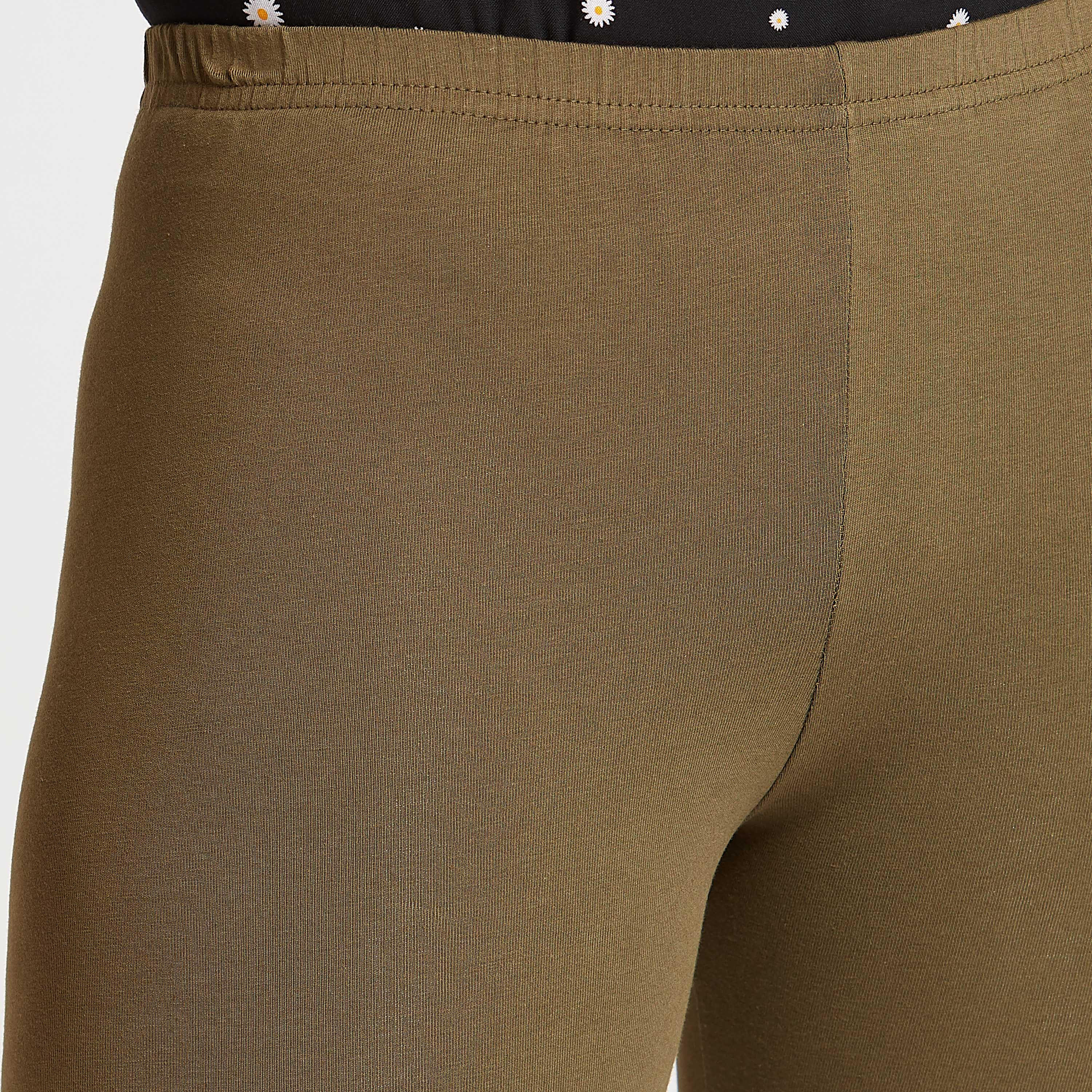 بنطلون ليقنز سادة بخصر مطّاطي-women-clothing-bottoms-leggings-image-3