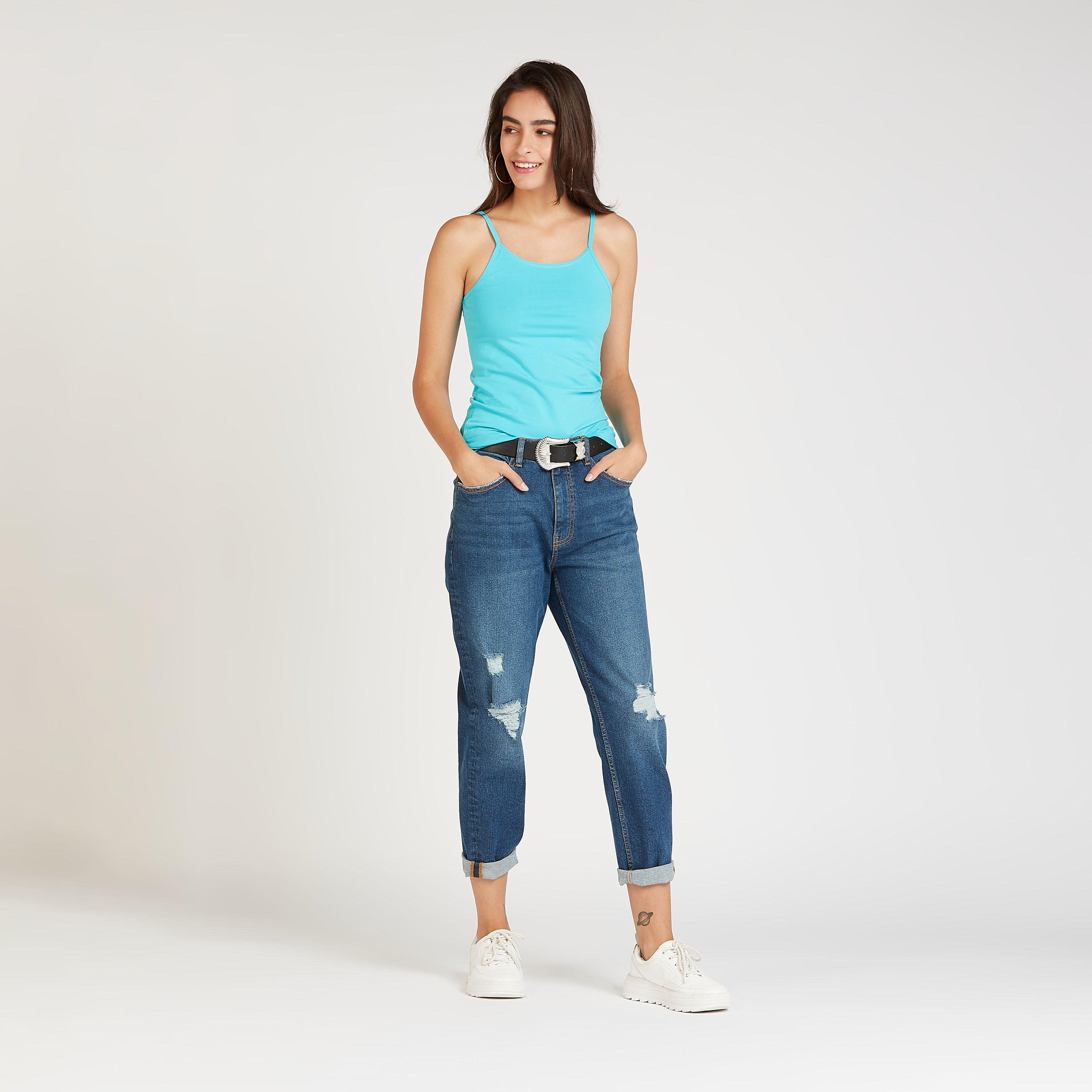 Solid Camisole with Scoop Neck and Spaghetti Straps-women-clothing-tshirts-image-22