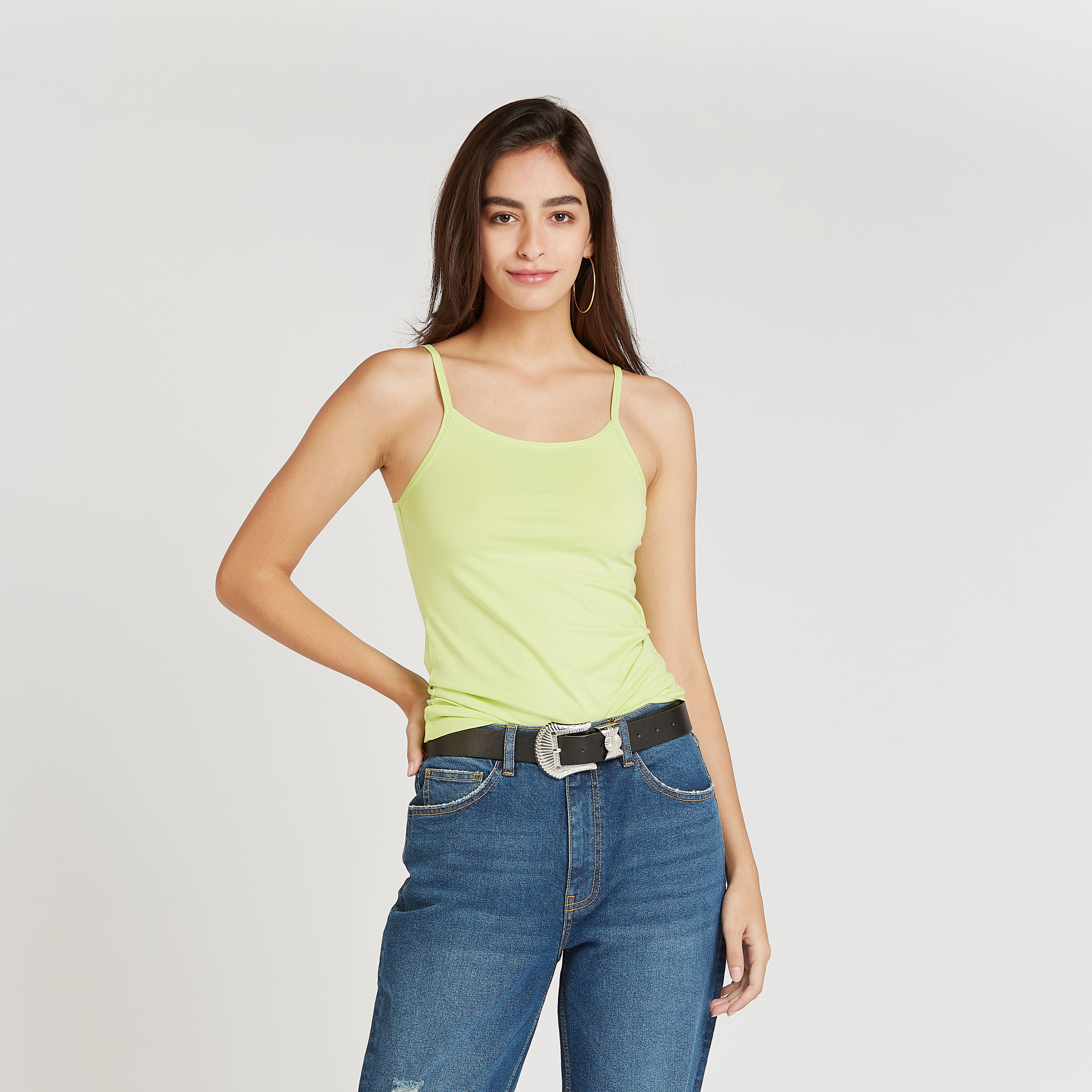 Solid Camisole with Scoop Neck and Spaghetti Straps-women-clothing-tshirts-image-16