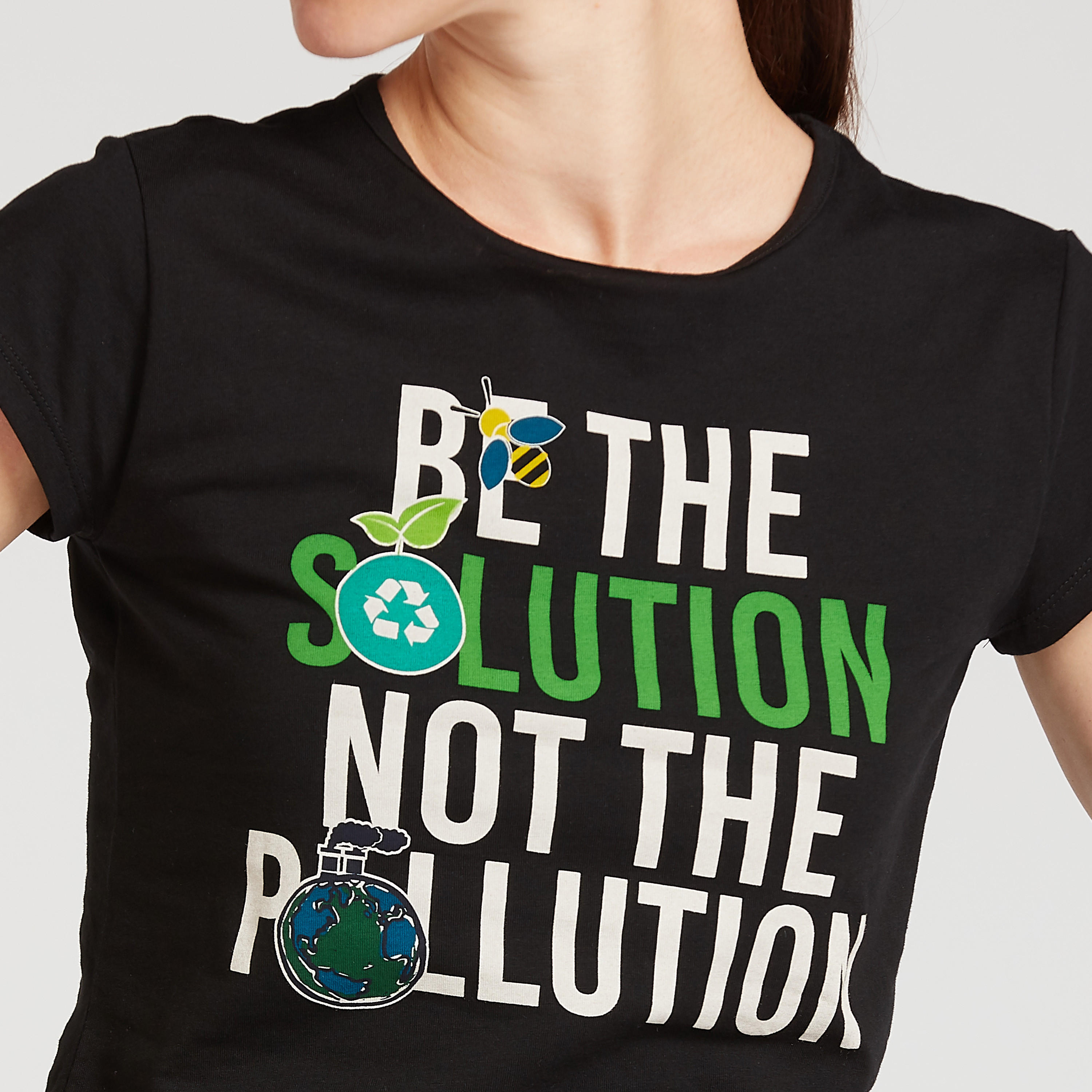 Slim Fit Printed T-shirt with Round Neck and Cap Sleeves-women-clothing-tshirts-image-3