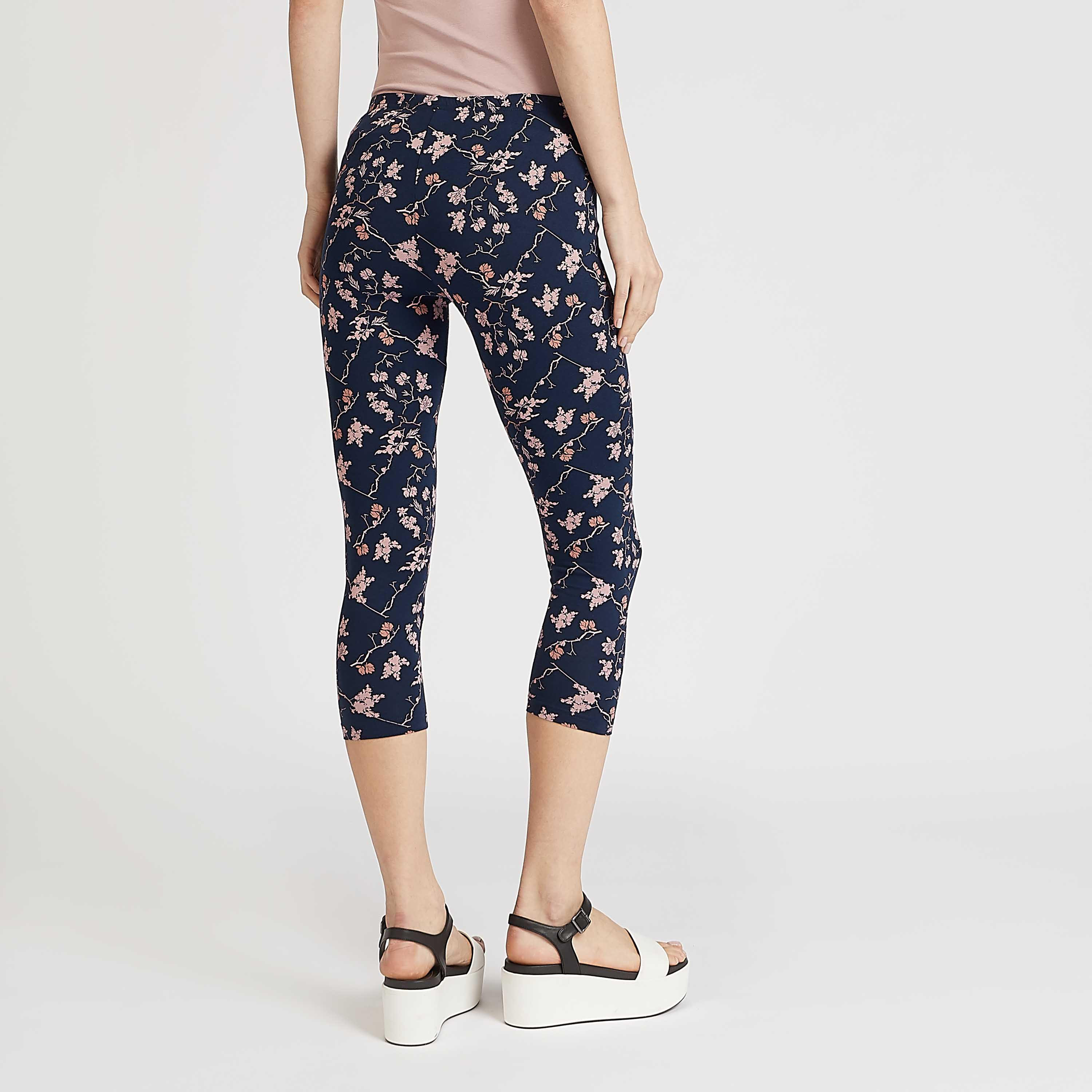 Sustainable Floral Print Cropped Leggings with Elasticised Waistband-women-clothing-bottoms-leggings-image-4