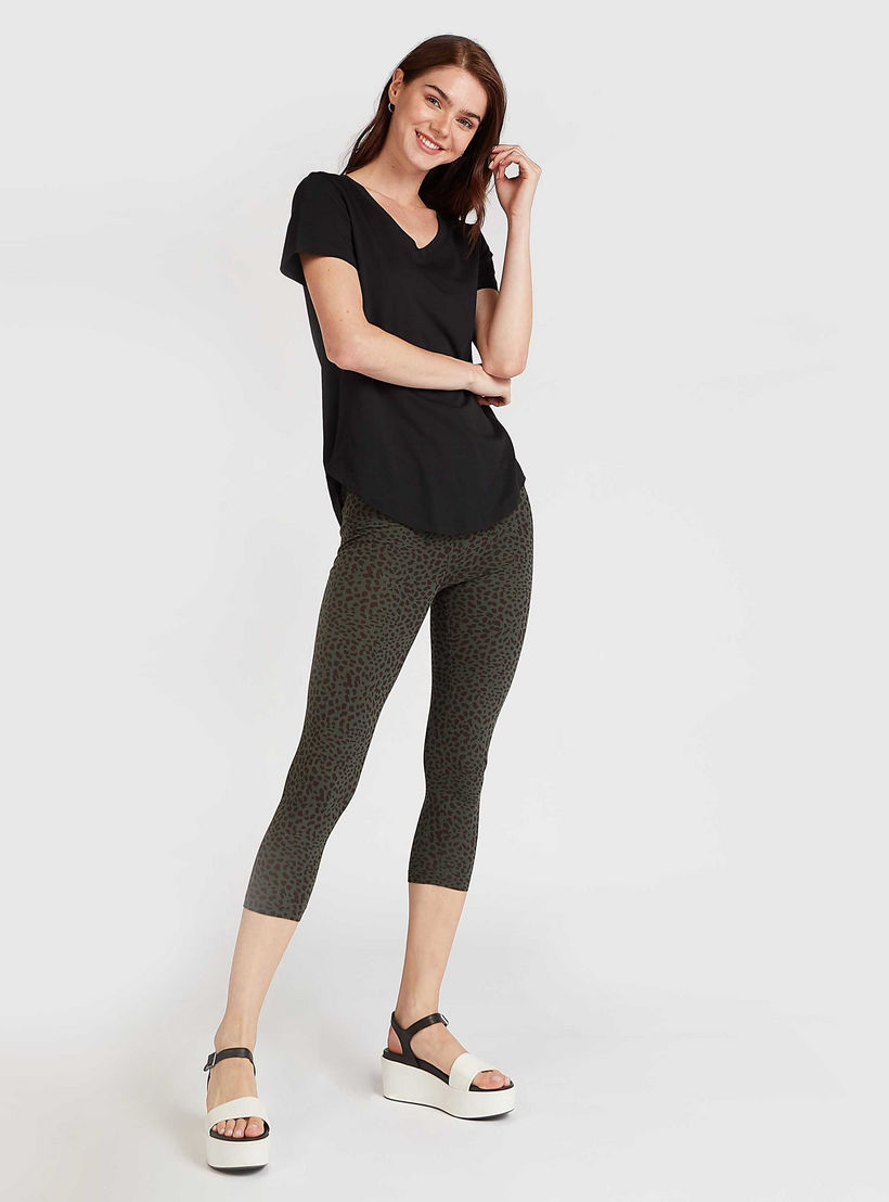 Sustainable Animal Print Cropped Leggings with Elasticised Waistband-women-clothing-bottoms-leggings-image-2
