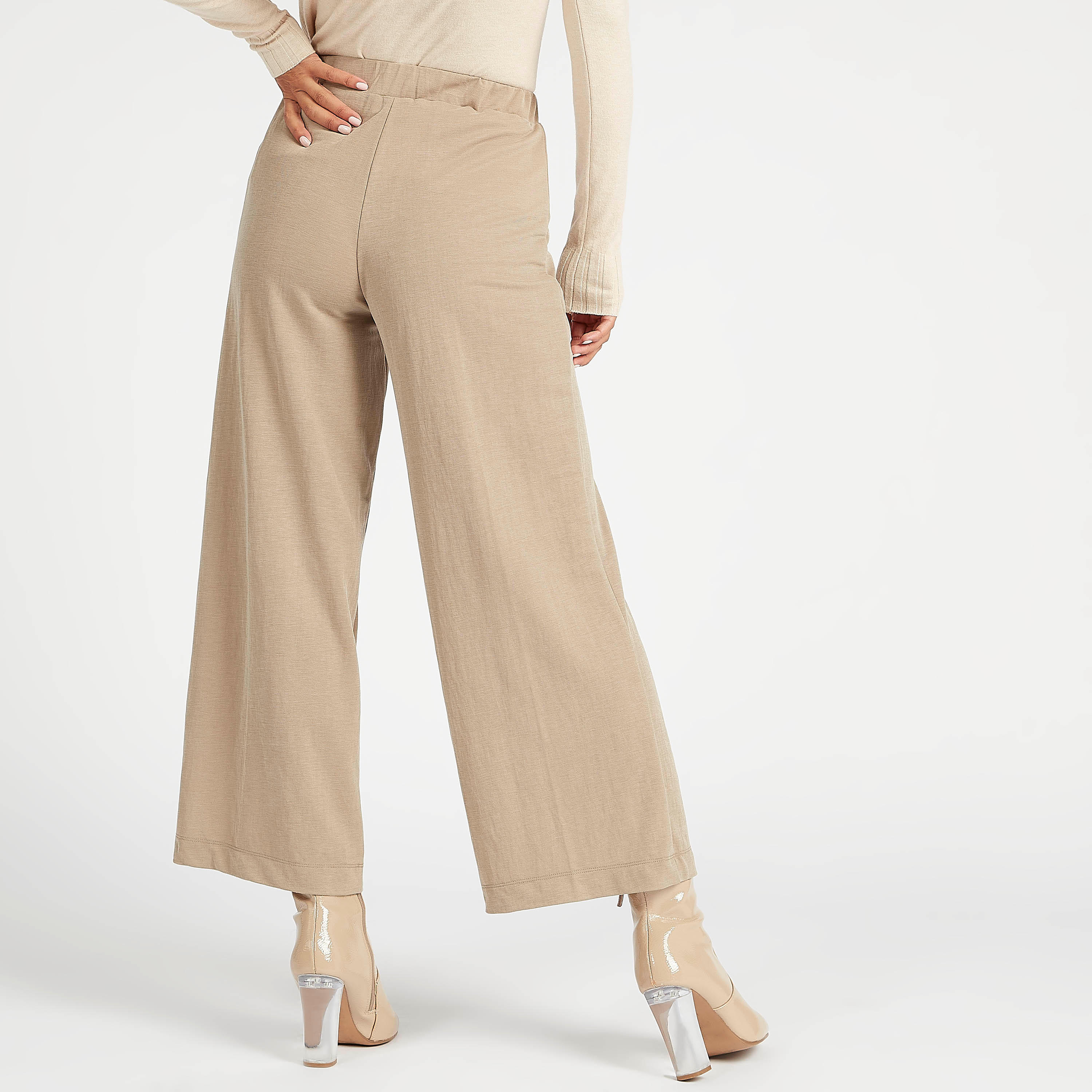 Solid Palazzo Pants with Elasticated Waistband-women-clothing-bottoms-trousers-image-4