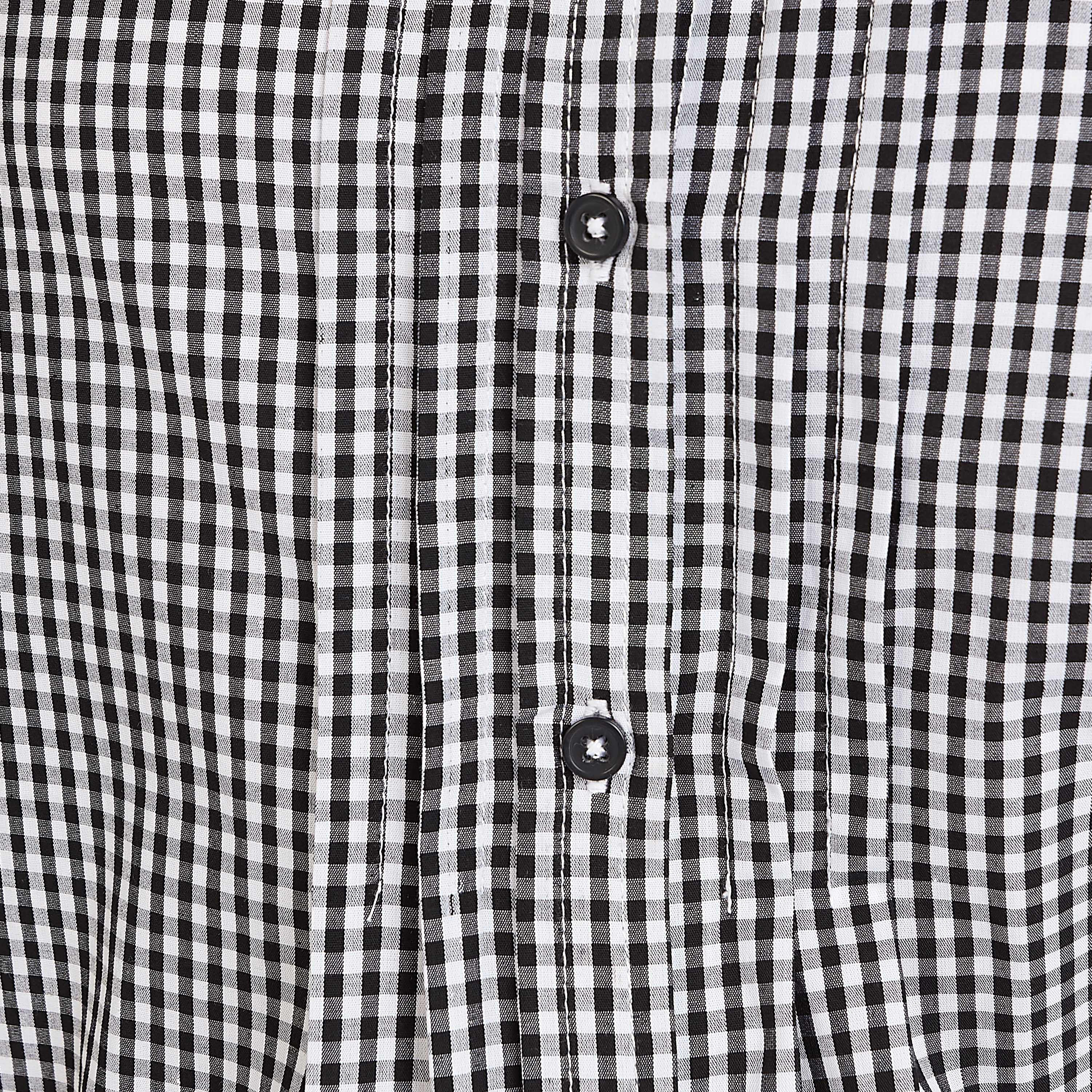 قميص مستدام كاروهات بياقة ماندارين وأكمام 3/4-women-clothing-shirtsandblouses-shirts-image-6