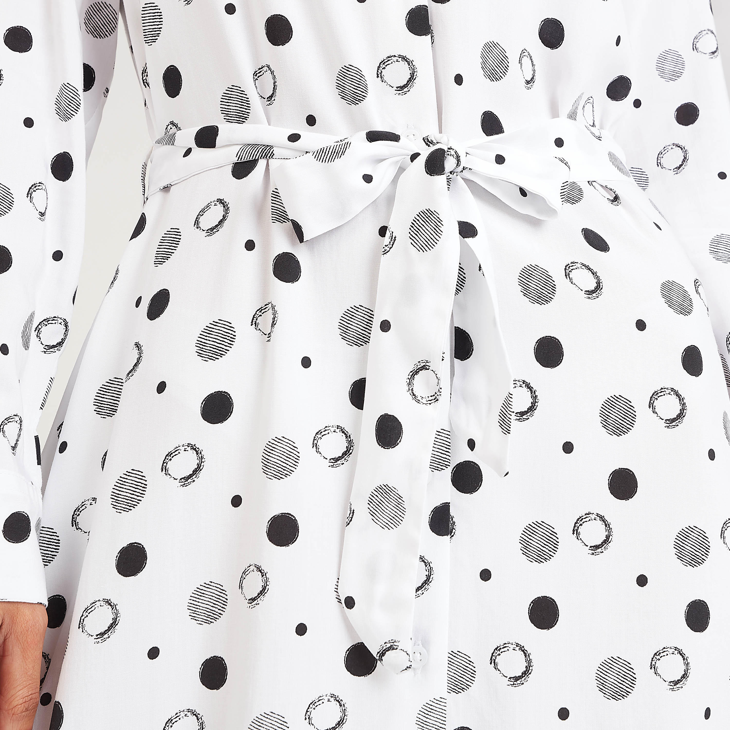 فستان قميص مستدام بأكمام طويلة وأربطة وطبعات-women-clothing-dresses-image-3