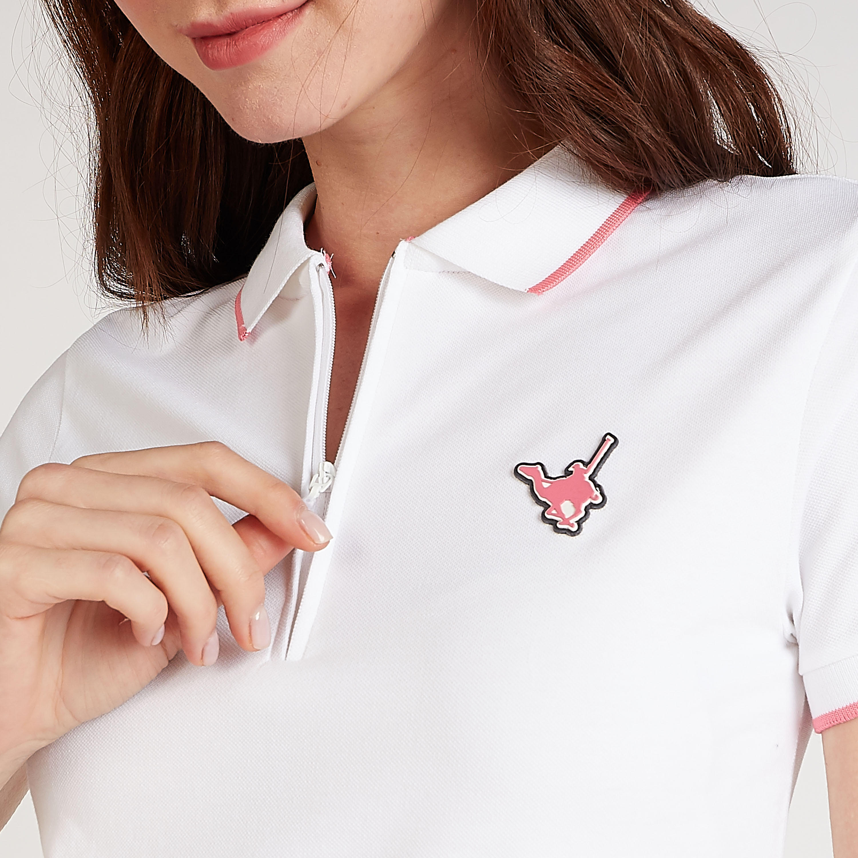 فستان تيشيرت بولو مستدام بارز الملمس بأكمام قصيرة-women-clothing-dresses-image-3