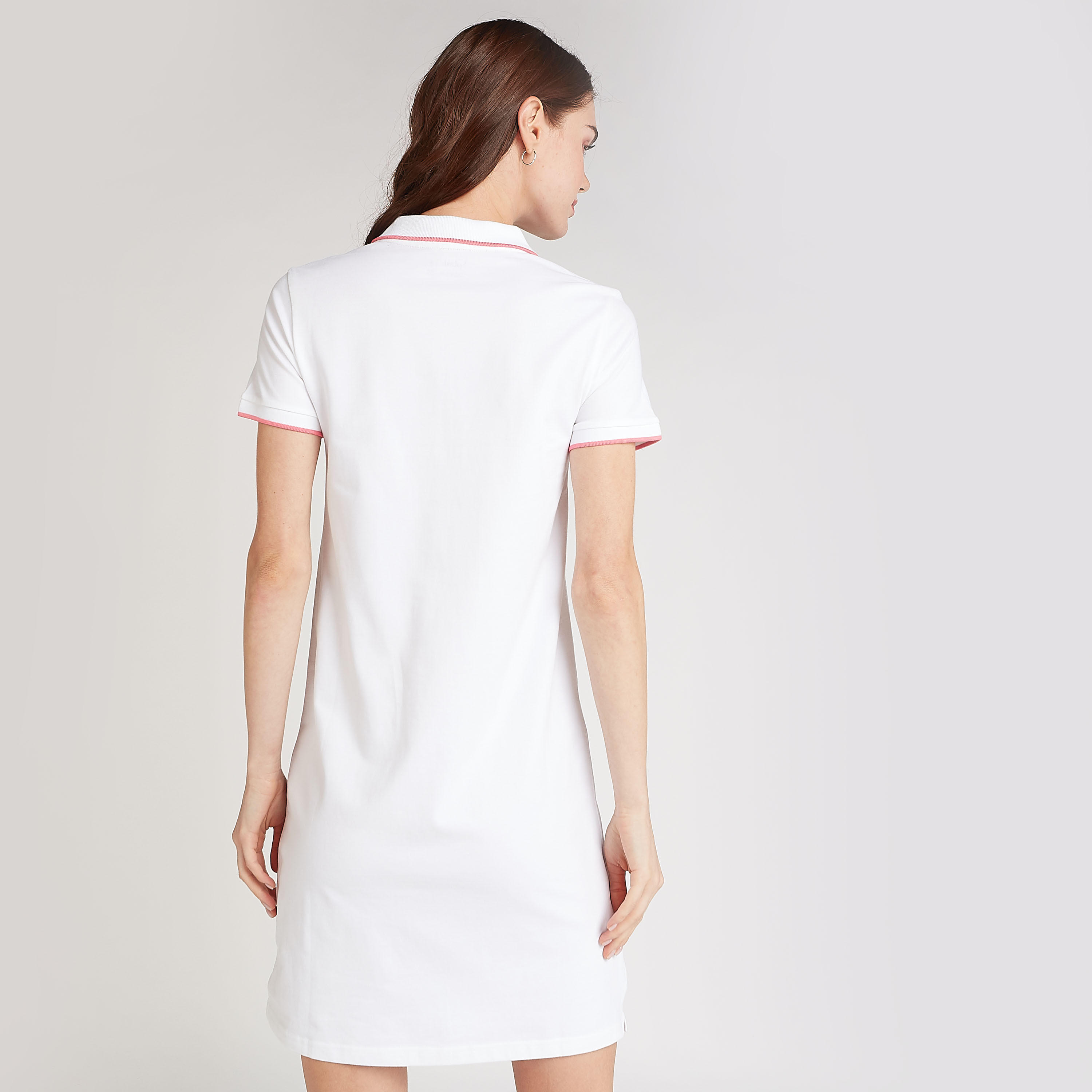 فستان تيشيرت بولو مستدام بارز الملمس بأكمام قصيرة-women-clothing-dresses-image-4