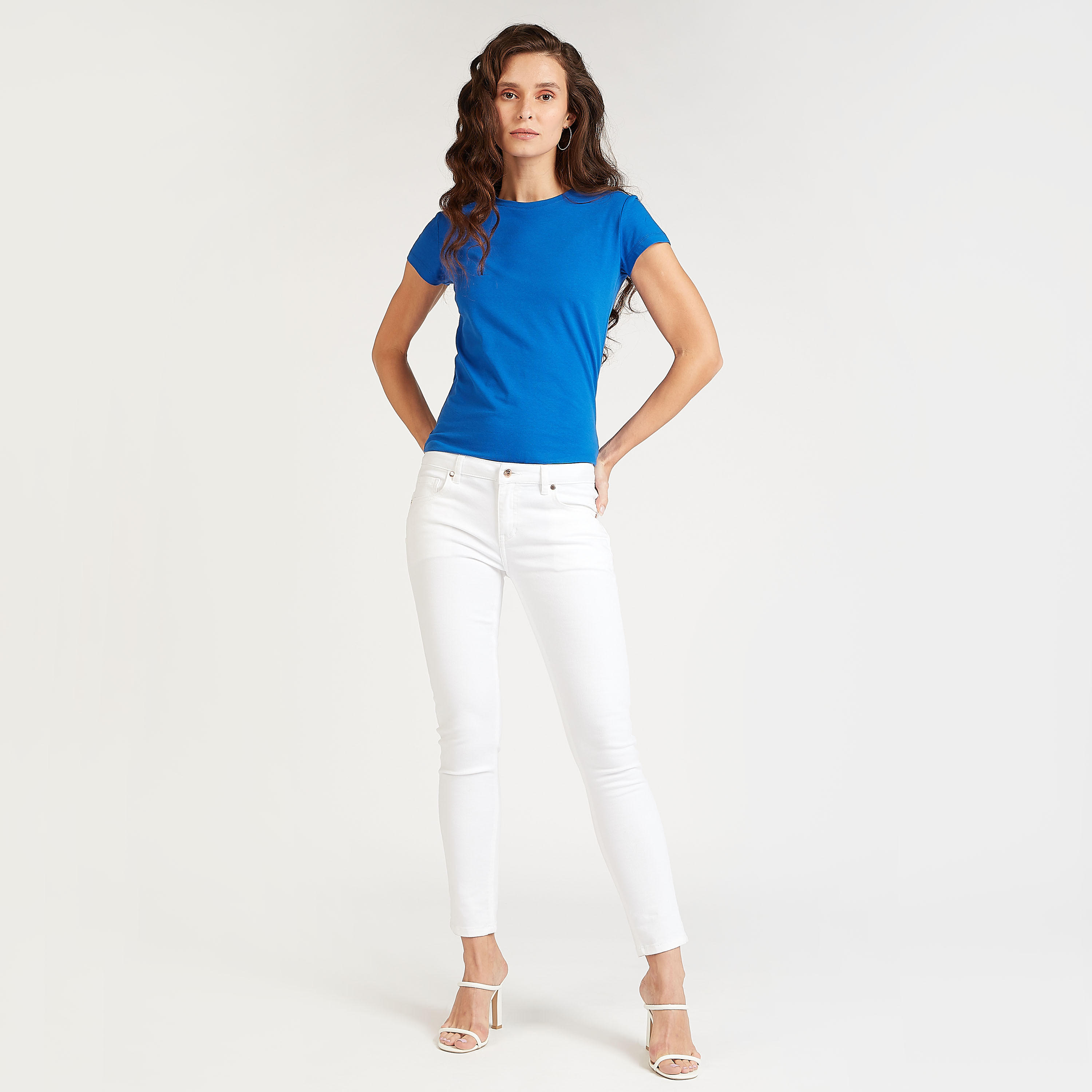 Sustainable Solid Crew Neck T-shirt with Cap Sleeves-women-clothing-tshirts-image-2