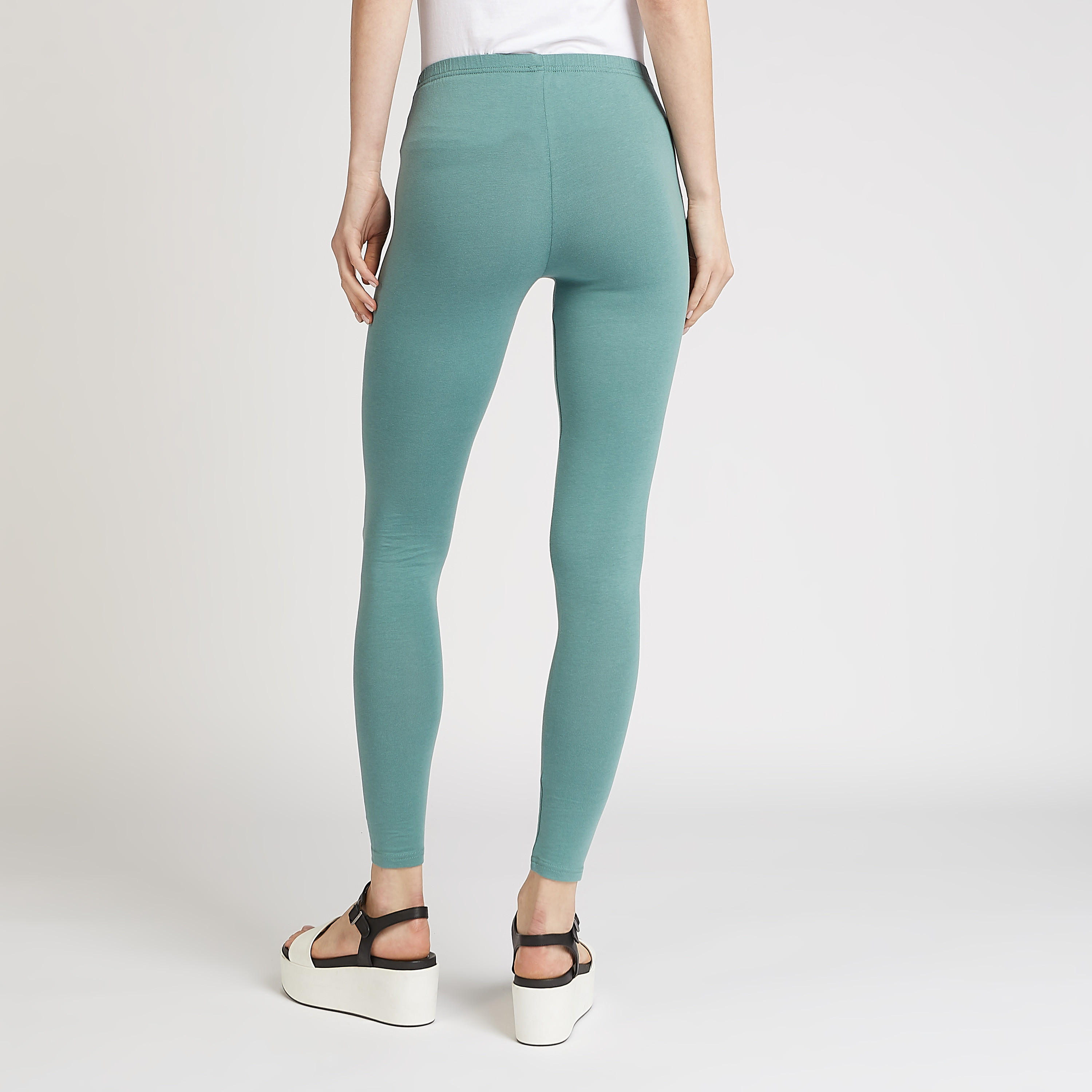 Sustainable Full Length Solid Leggings with Elasticised Waistband-women-clothing-bottoms-leggings-image-4