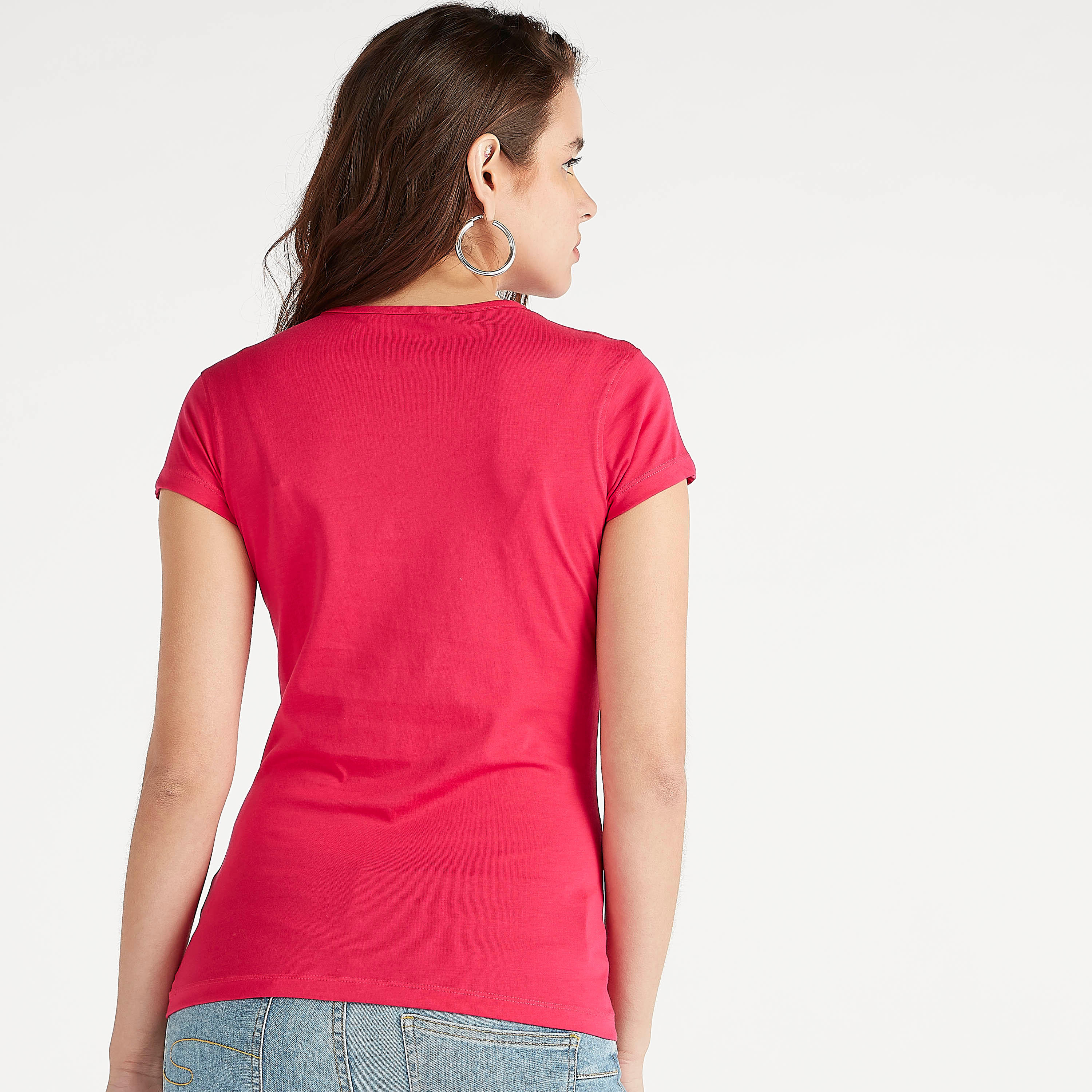 تيشيرت بياقة ضيّقة وأكمام كاب وطبعات-women-clothing-tshirts-image-1