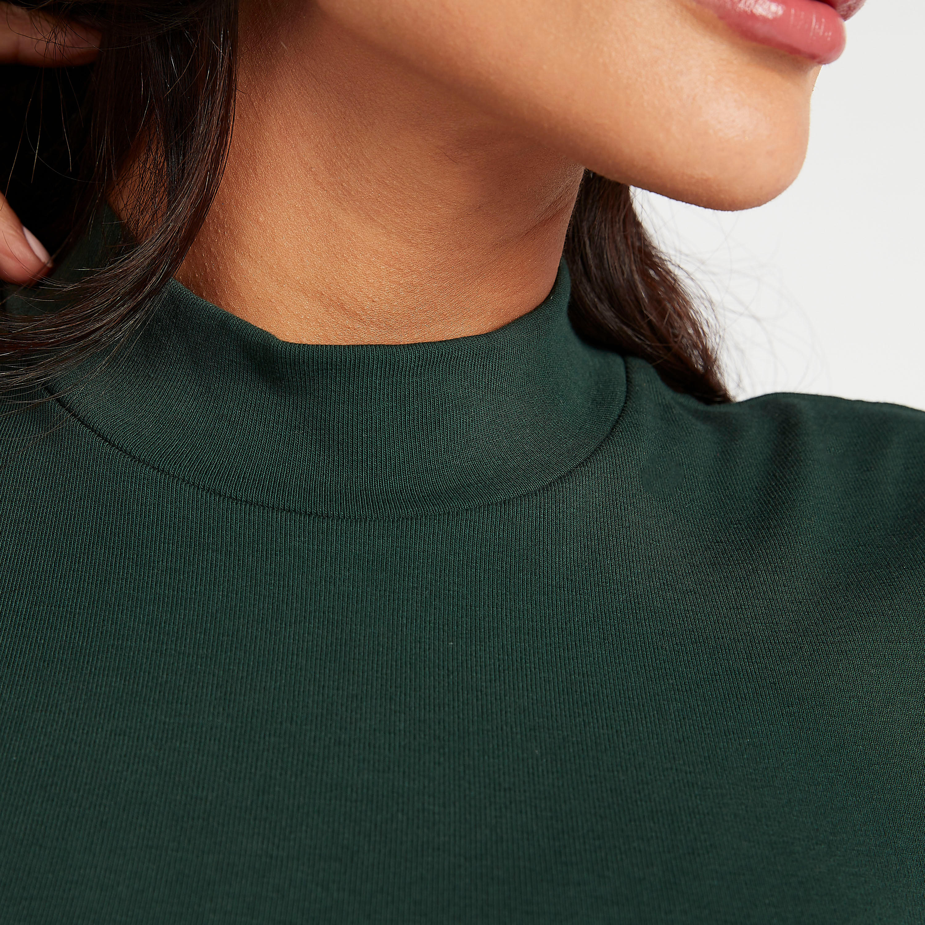تيشيرت سادة بياقة عالية وأكمام قصيرة-women-clothing-tshirts-image-3