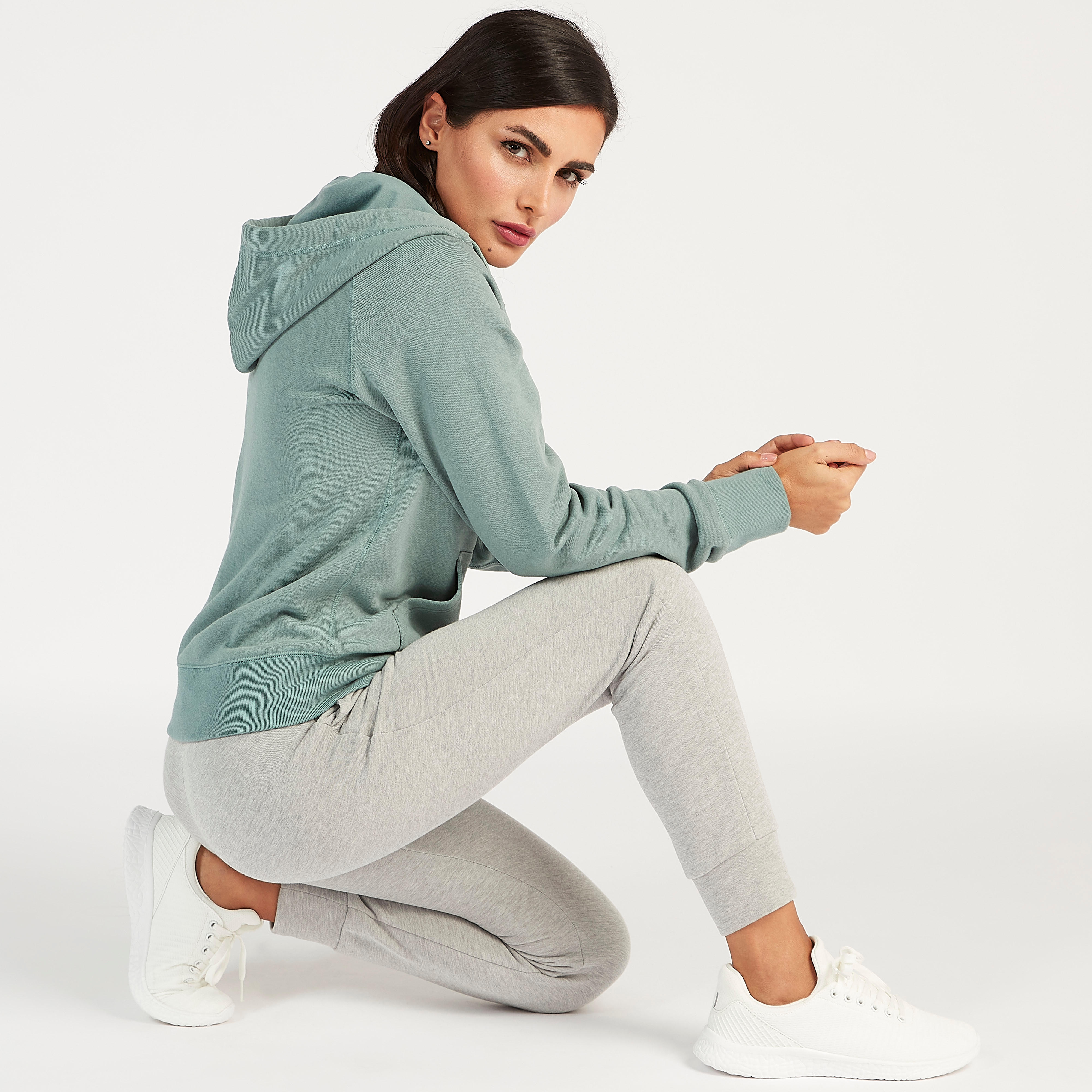 Sustainable Solid Zip Through Hoodie with Long Sleeves and Pockets-women-winterwear-hoodiesandsweatshirts-hoodies-image-1