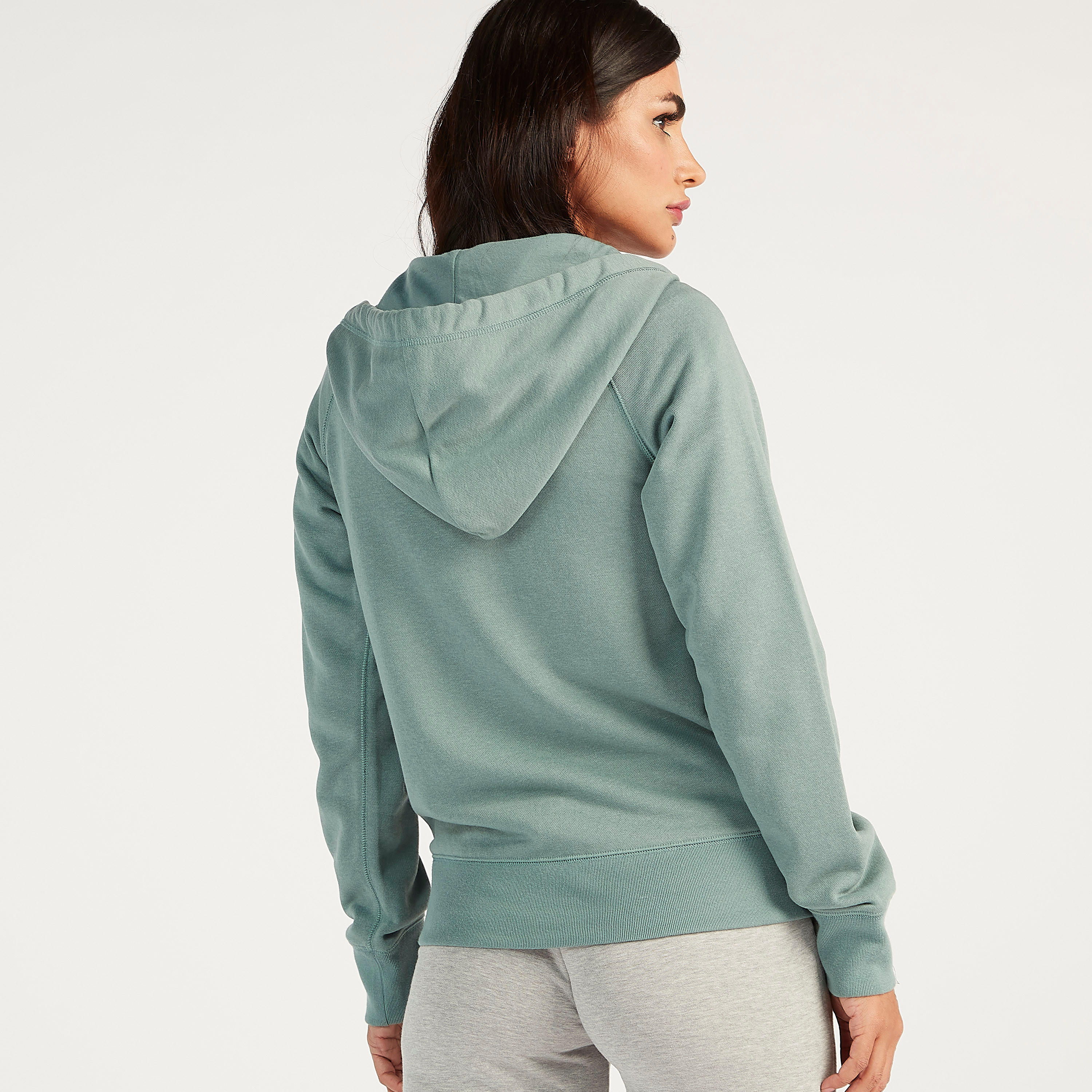 Sustainable Solid Zip Through Hoodie with Long Sleeves and Pockets-women-winterwear-hoodiesandsweatshirts-hoodies-image-4