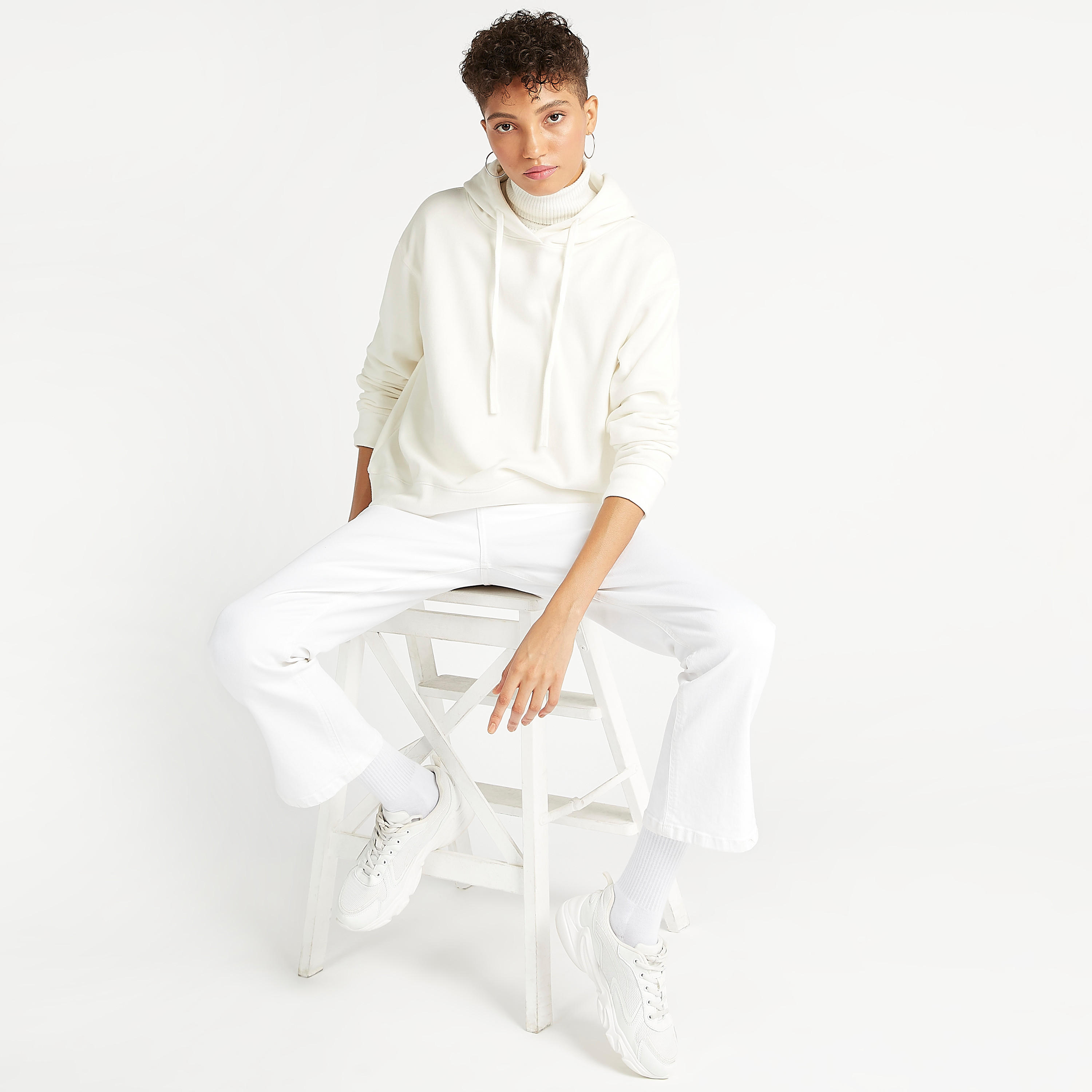 Sustainable Solid Hooded Sweatshirt with Long Sleeves-women-winterwear-hoodiesandsweatshirts-hoodies-image-2