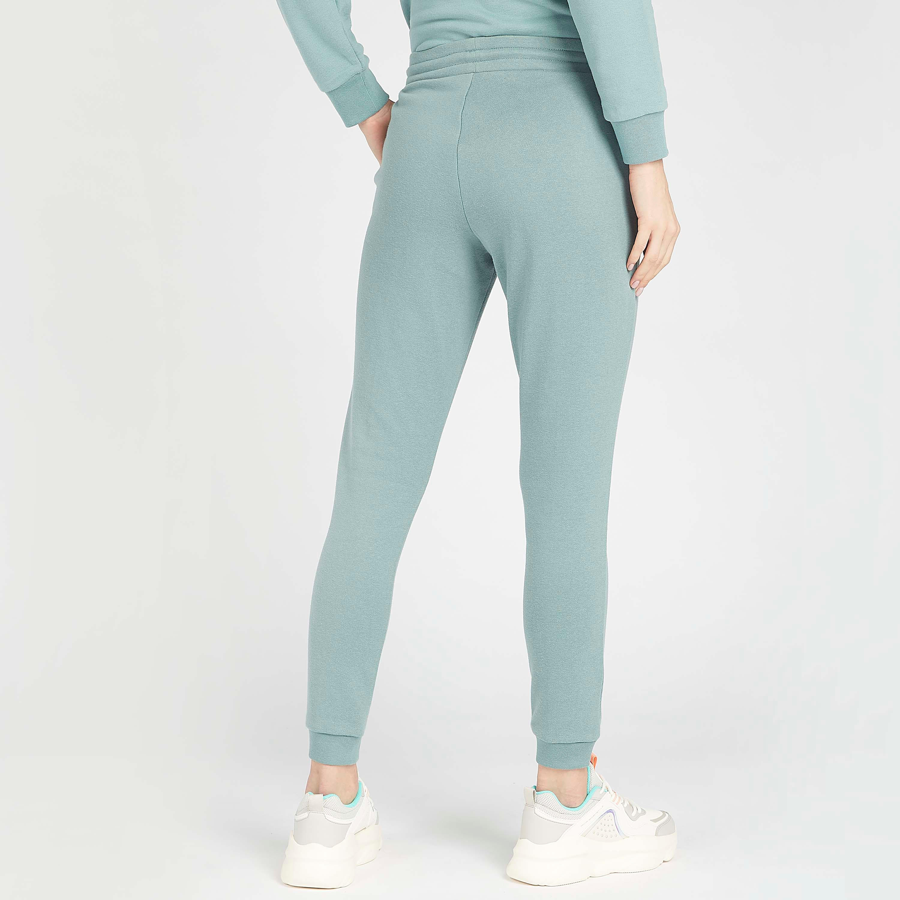بنطلون رياضي مستدام سادة برباط إغلاق وخصر فليكسي-women-clothing-bottoms-joggers-image-1