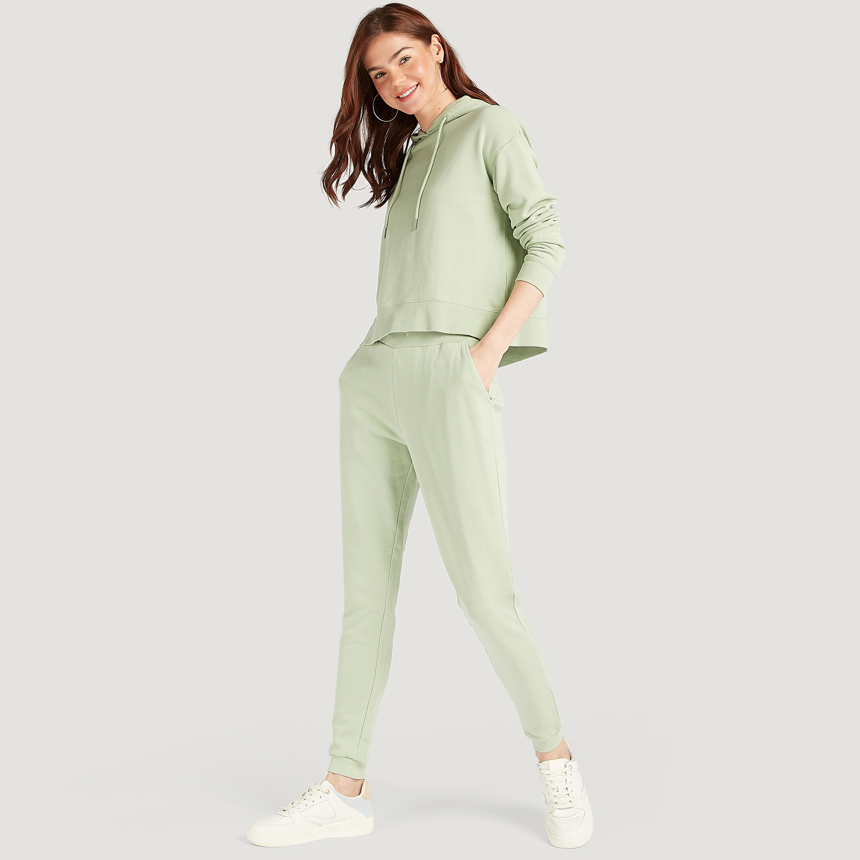 Solid Mid-Rise Joggers with Drawstring Closure-women-clothing-bottoms-joggers-image-2