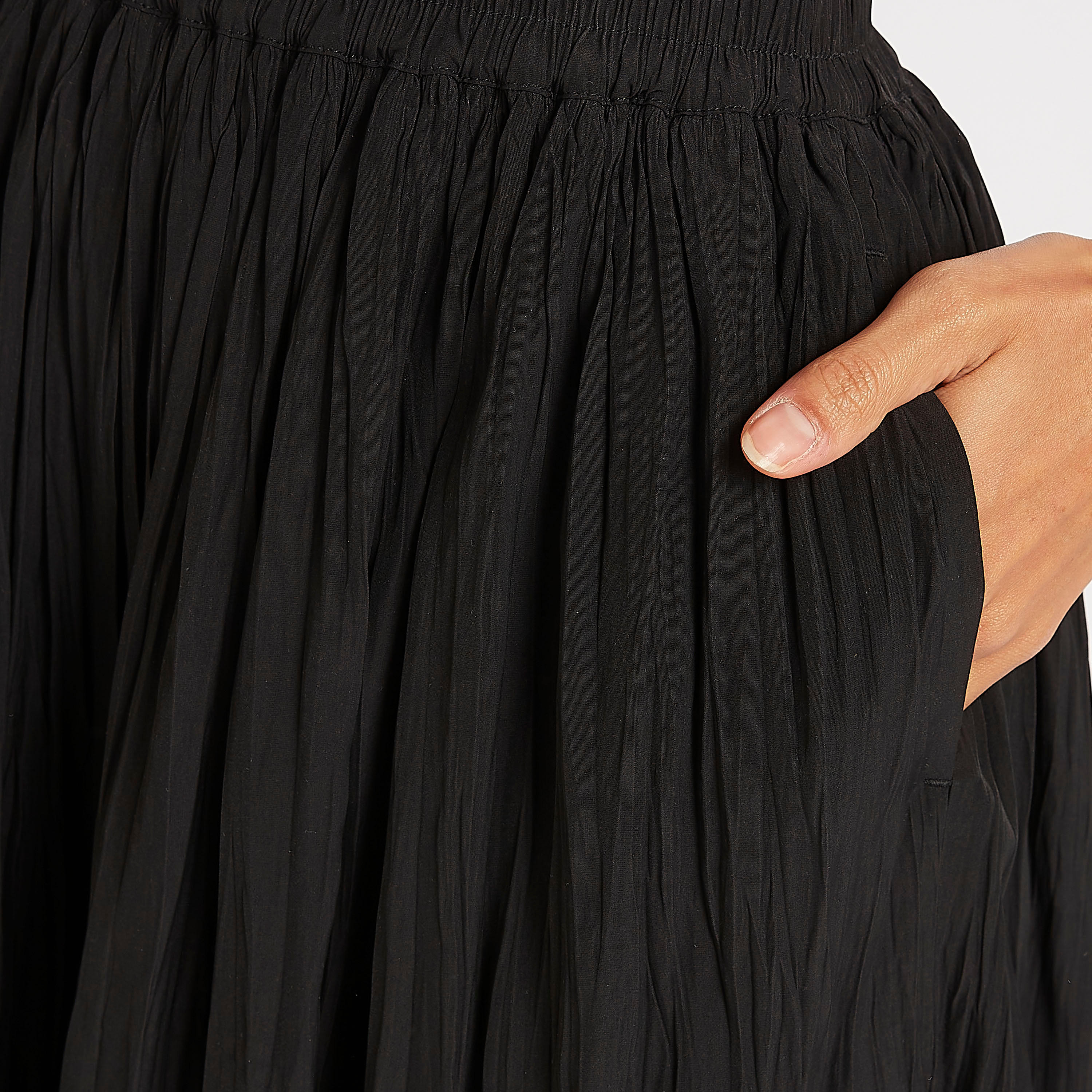 بنطلون بالازو بارز الملمس بخصر متوسّط الارتفاع وجيوب-women-clothing-bottoms-trousers-image-3