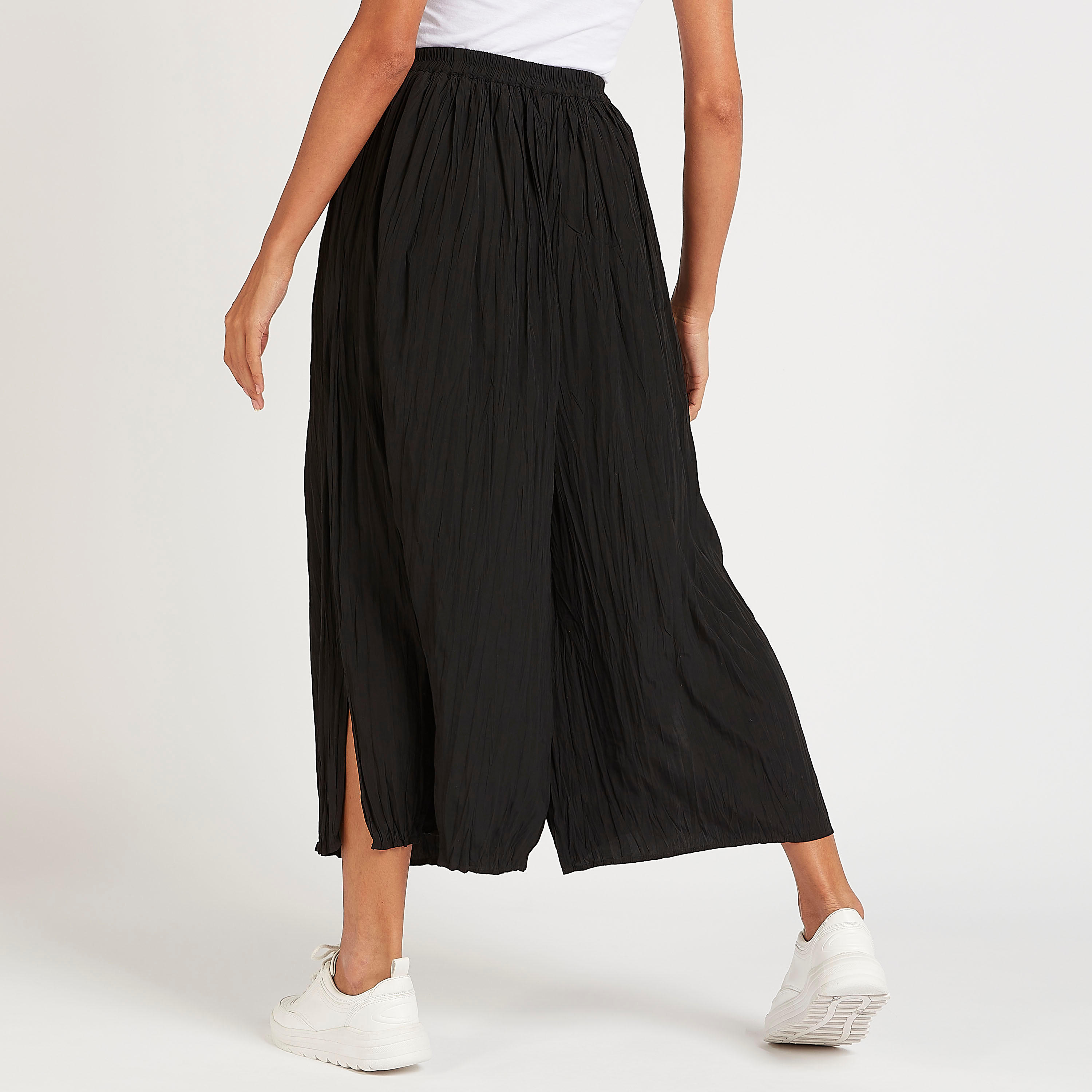 بنطلون بالازو بارز الملمس بخصر متوسّط الارتفاع وجيوب-women-clothing-bottoms-trousers-image-4